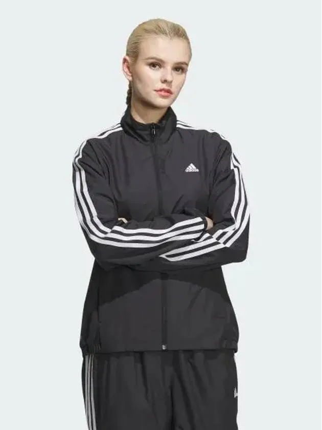 3 Stripes Regular Fit Windbreaker Black