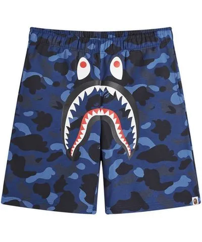 A Bathing Ape Men's Colour Camo Shark Sweat Shorts