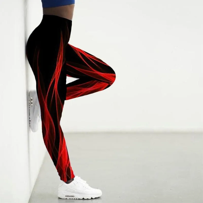 A3 - Women 3d Digital Flame Printed Tights_Leggings