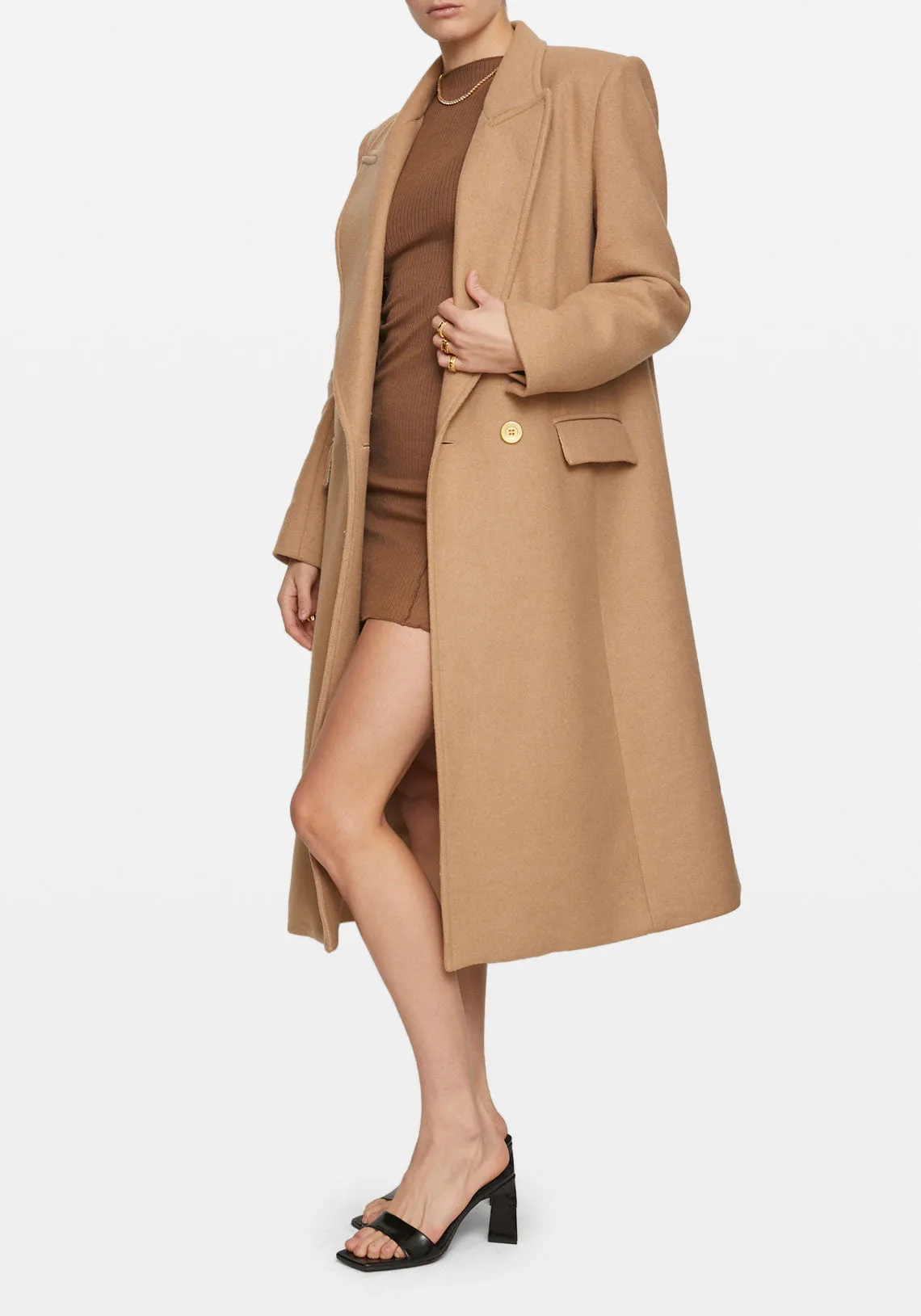 ABOUT FACE COAT CAMEL