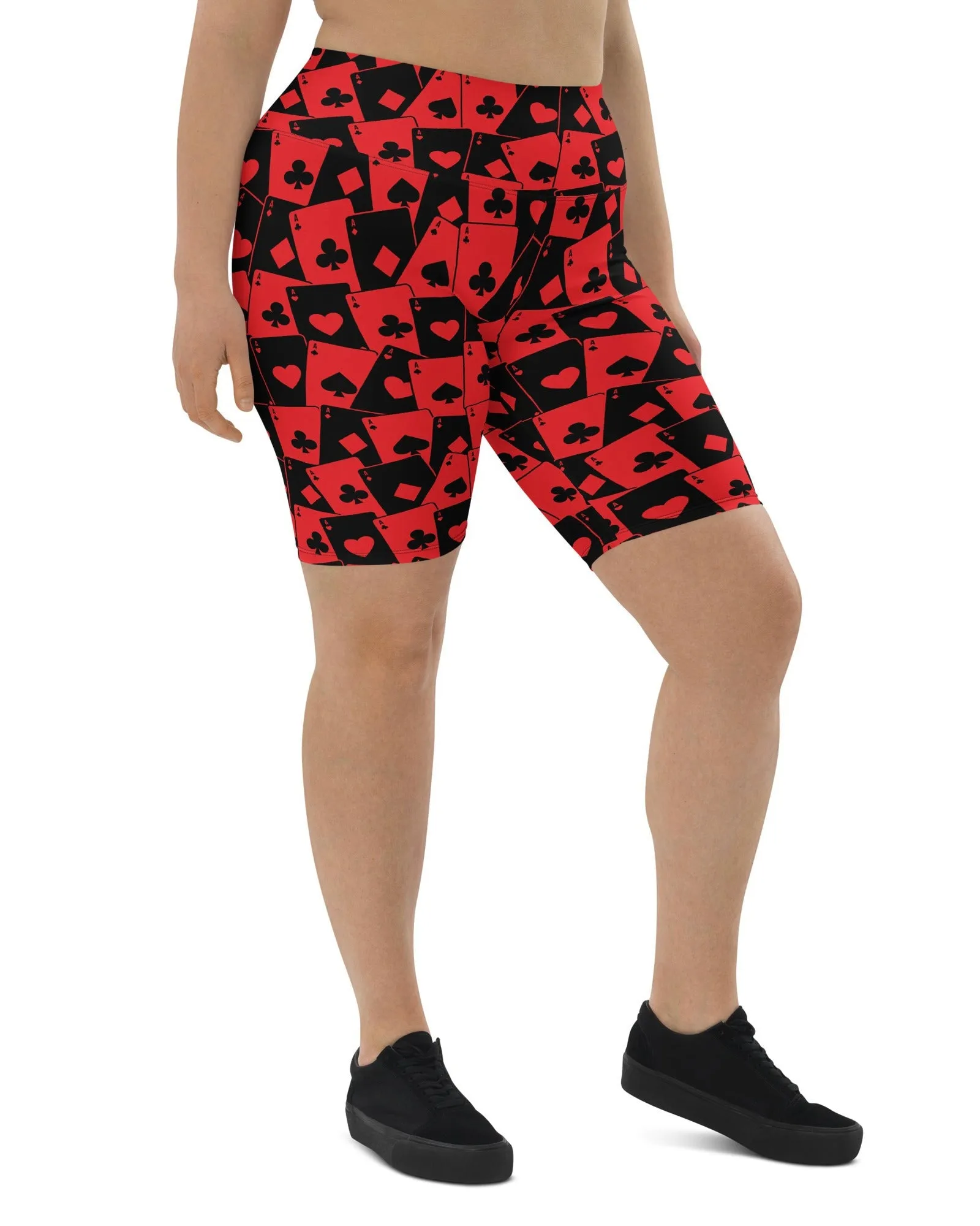 Ace Of Hearts Biker Shorts