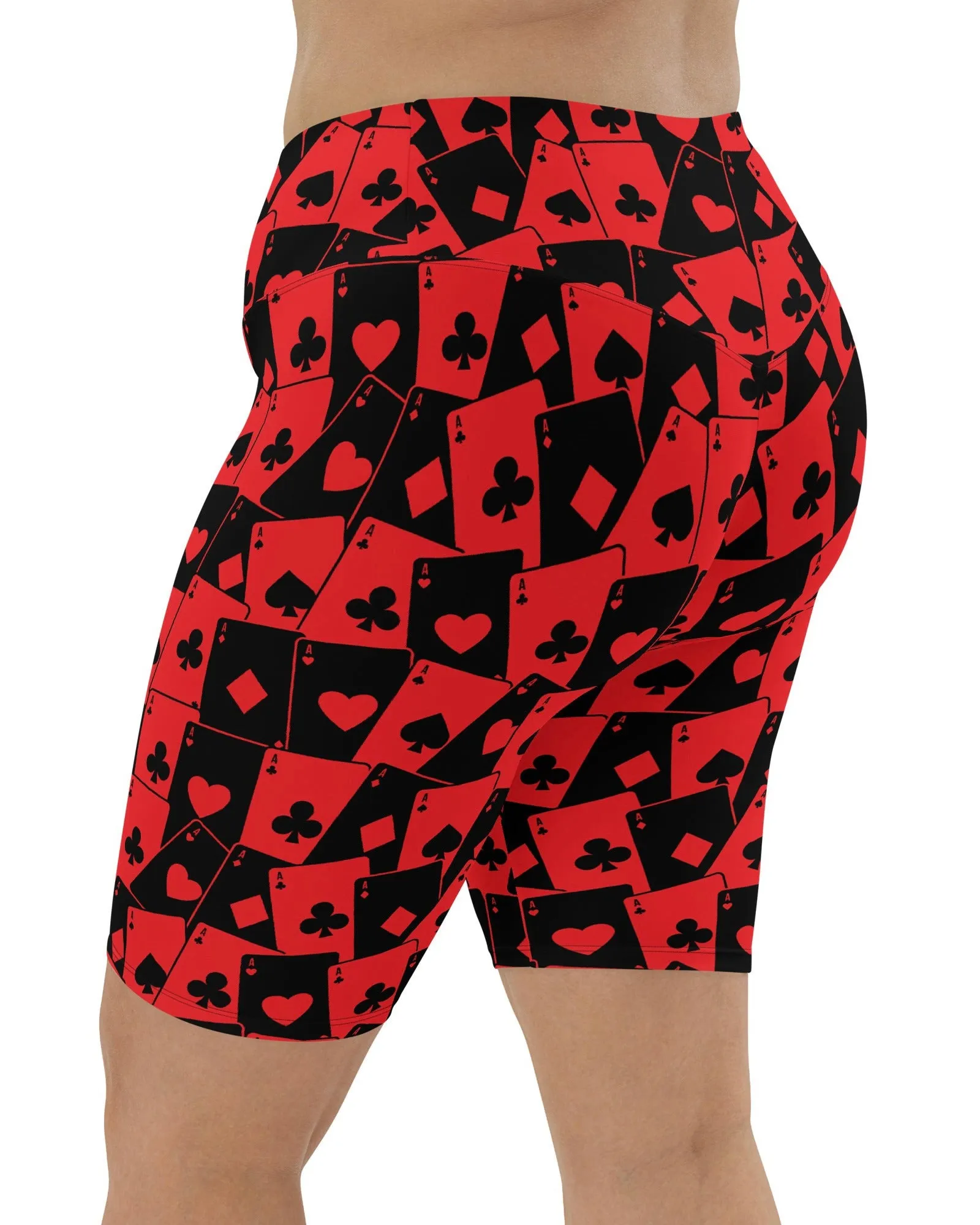 Ace Of Hearts Biker Shorts