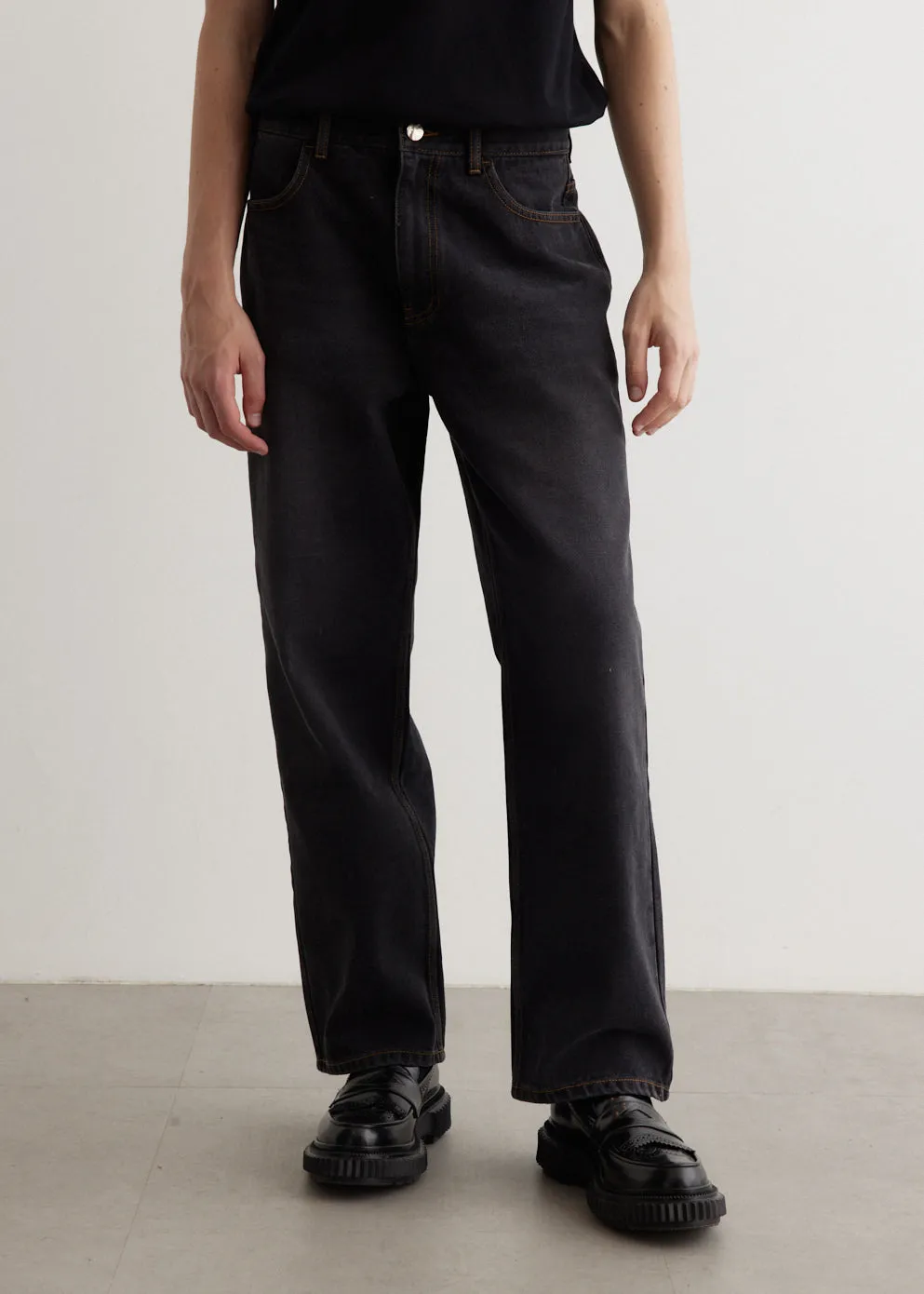 Ader Error -  Significant Oversized Straight Fit Jeans - Jean