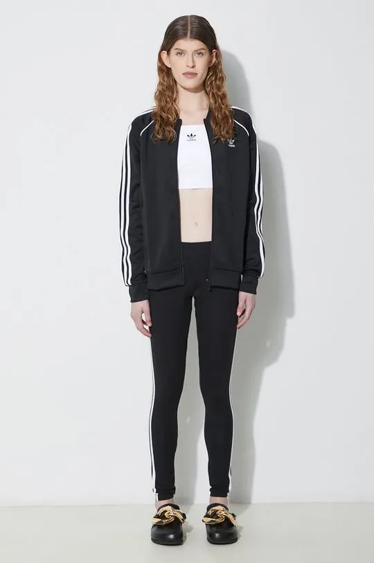 adidas Originals leggings 3 Stripes Tigh women's black color