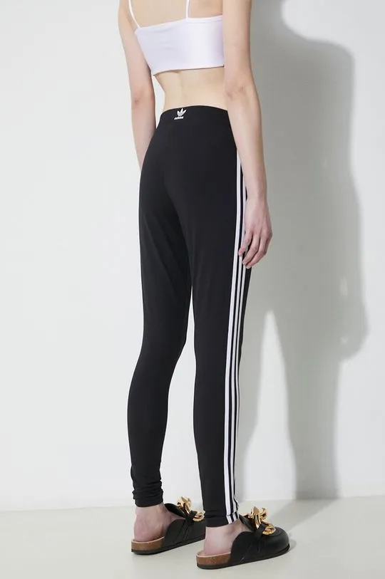 adidas Originals leggings 3 Stripes Tigh women's black color