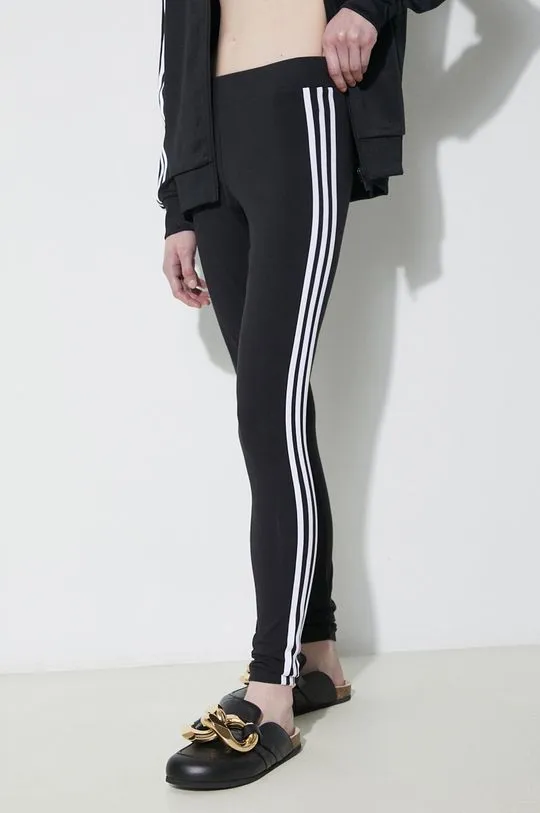 adidas Originals leggings 3 Stripes Tigh women's black color