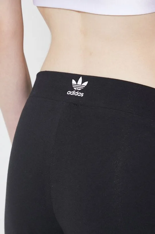 adidas Originals leggings 3 Stripes Tigh women's black color