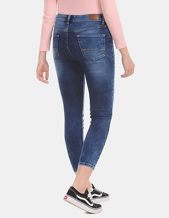 Aeropostale Blue Jegging Slim Fit Ankle Length Jeans