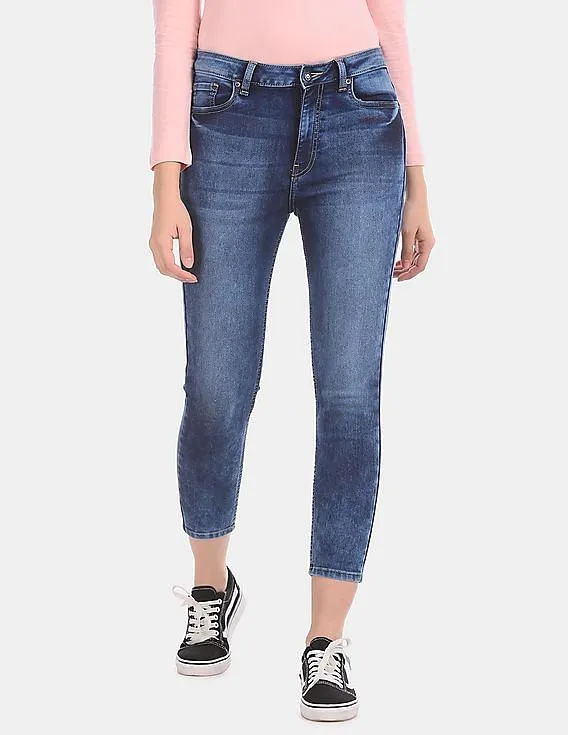 Aeropostale Blue Jegging Slim Fit Ankle Length Jeans