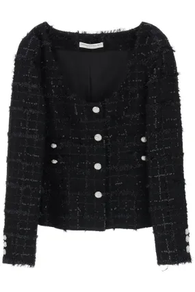 Alessandra Rich    Alessandra Rich Tweed Jacket With Sequins Embell