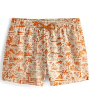 Aloha from Deer Men's Yellow / Orange Orange Palm Tree Swimming Shorts