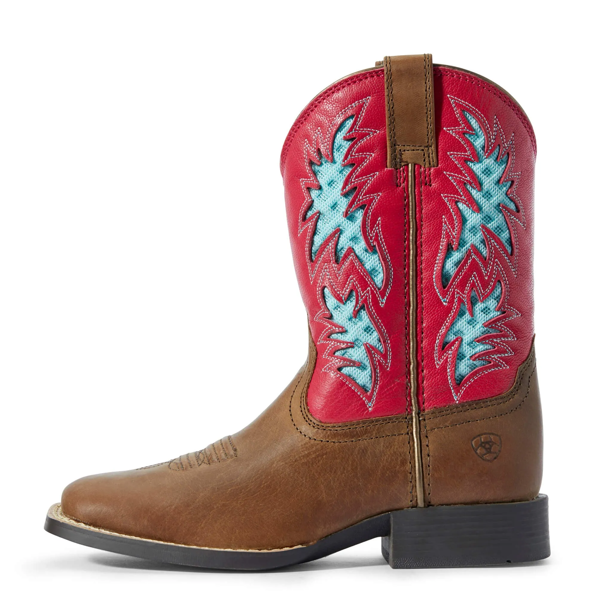 Ariat Kid's 8 Cowboy VentTEK Western Boot - Brown/Hot Pink 10031489