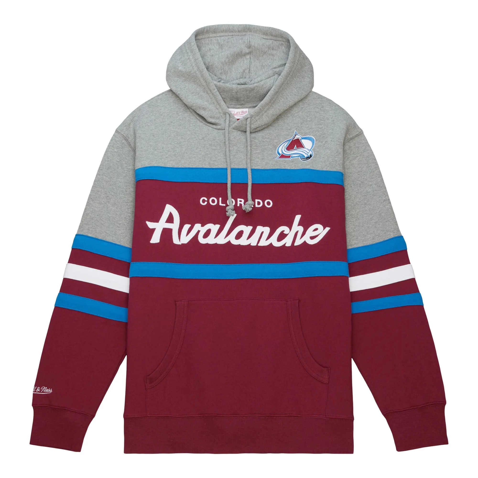 Avalanche Head Coach P/O Hoody - Burgundy/Grey