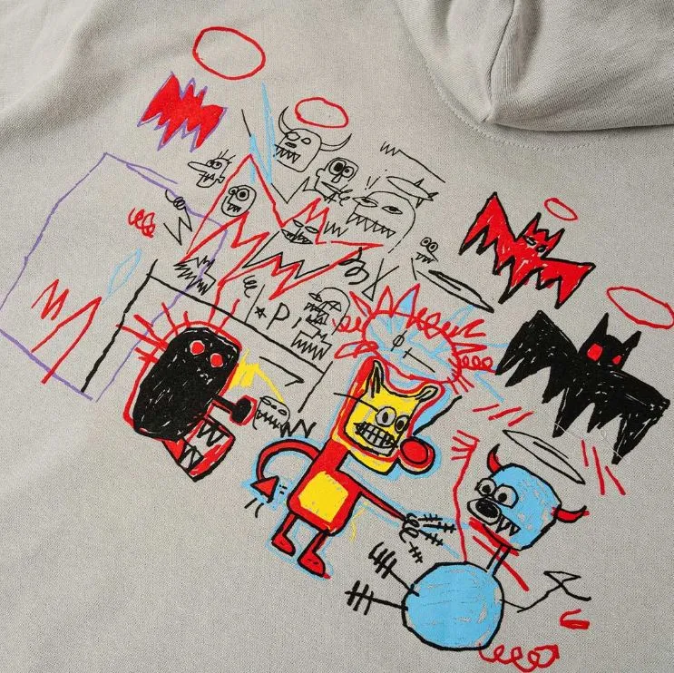 Bait X Basquiat men batman hoody (GRAY)