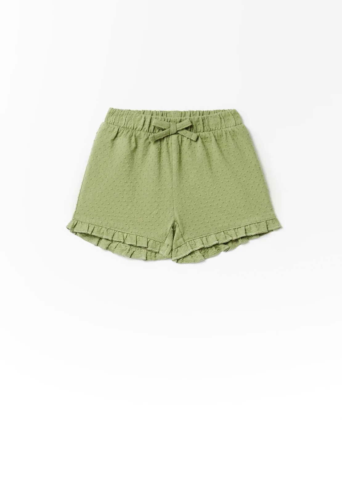 Basic Ruffle Shorts - Green