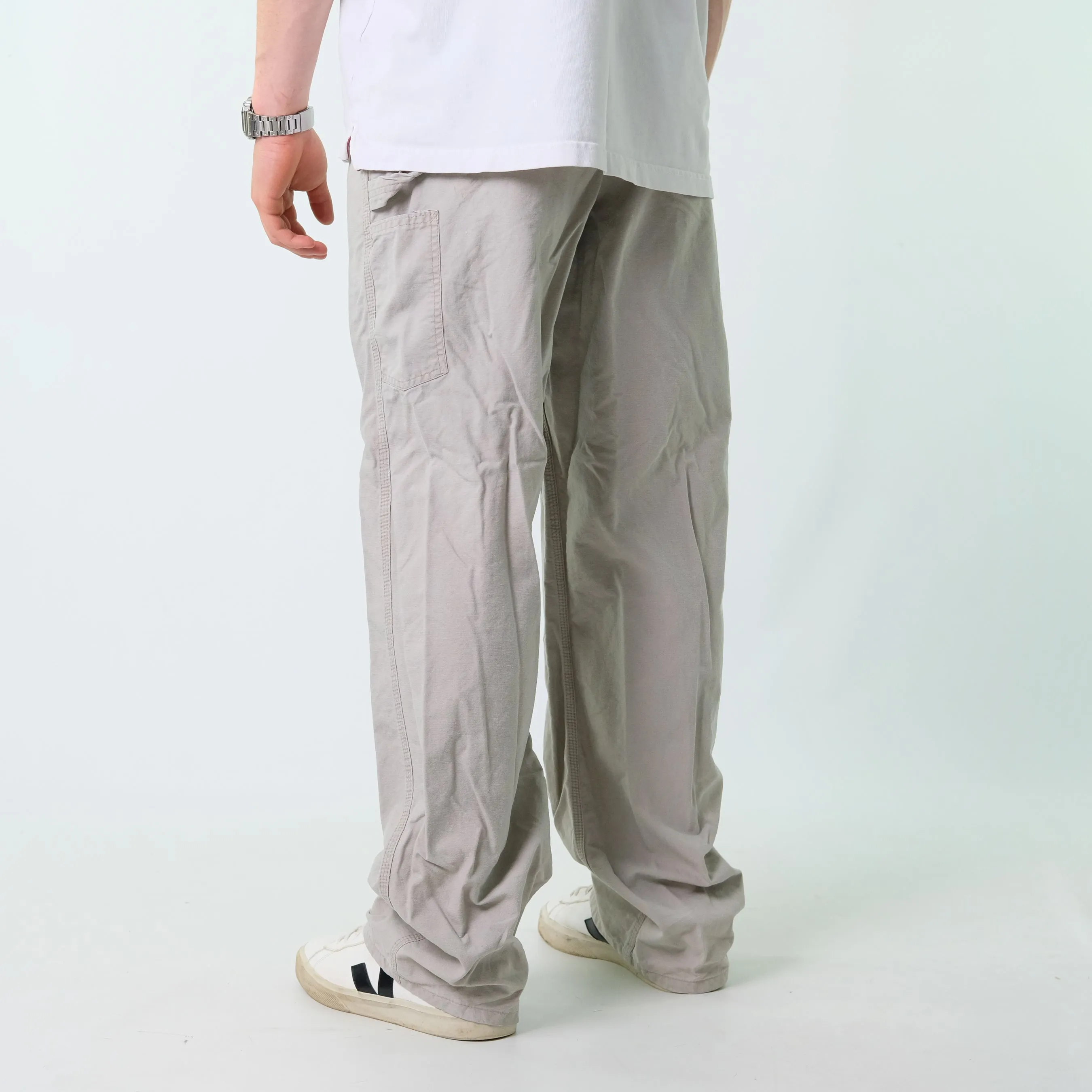 Beige y2ks Carhartt Canvas Carpenter Jeans Baggy Pants (38x34)