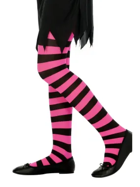 Black and Pink Striped Tights Costume