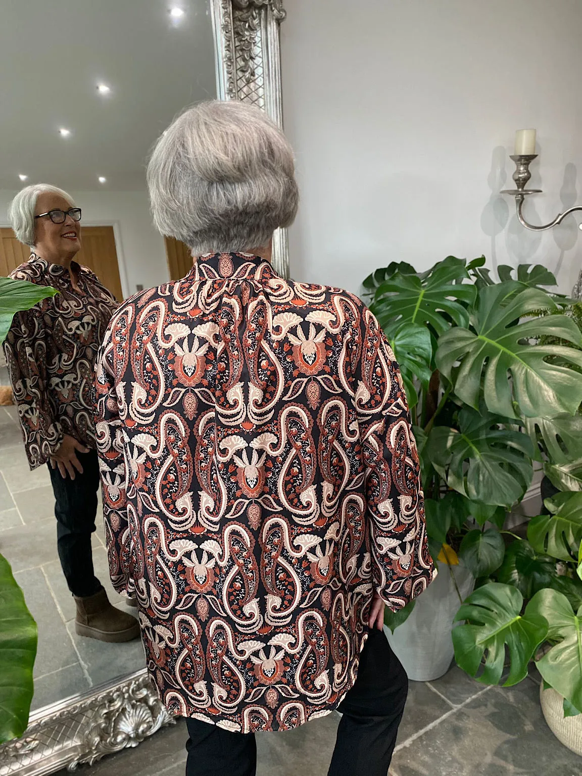 Black Paisley Print Blouse Elsie