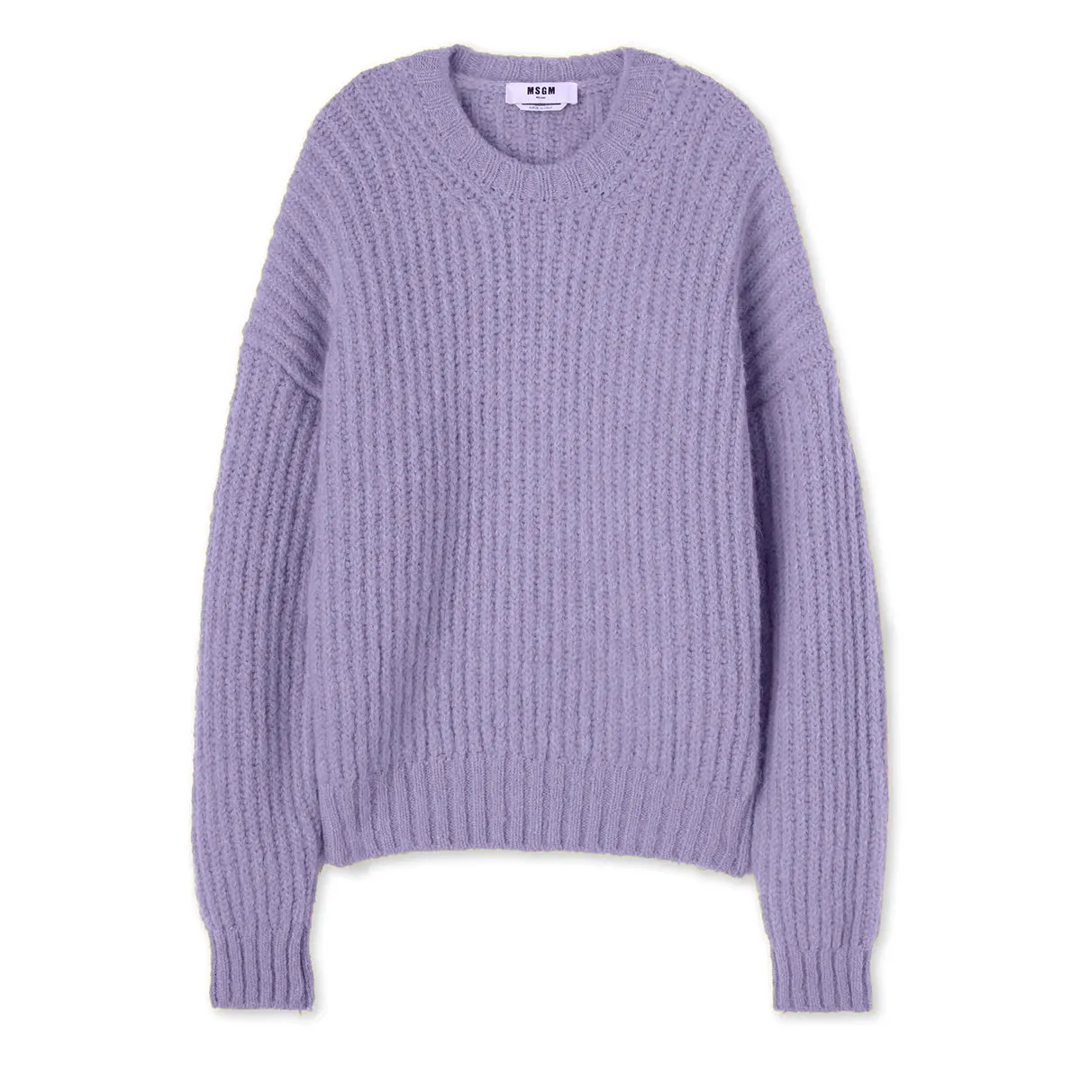 Blended wool crewneck sweater Warm Winter Lilac