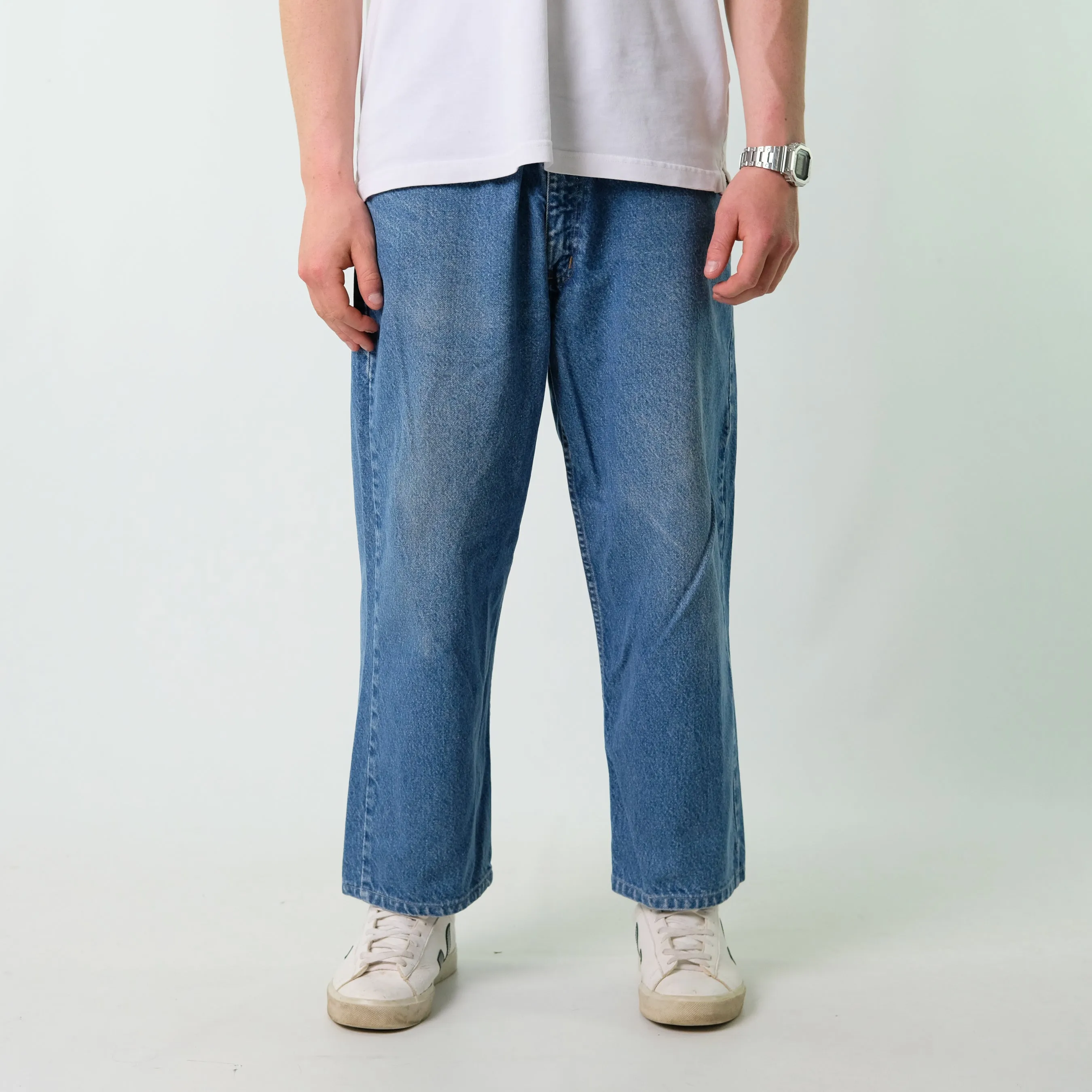 Blue y2ks Carhartt Denim Jeans Baggy Pants (38x32)