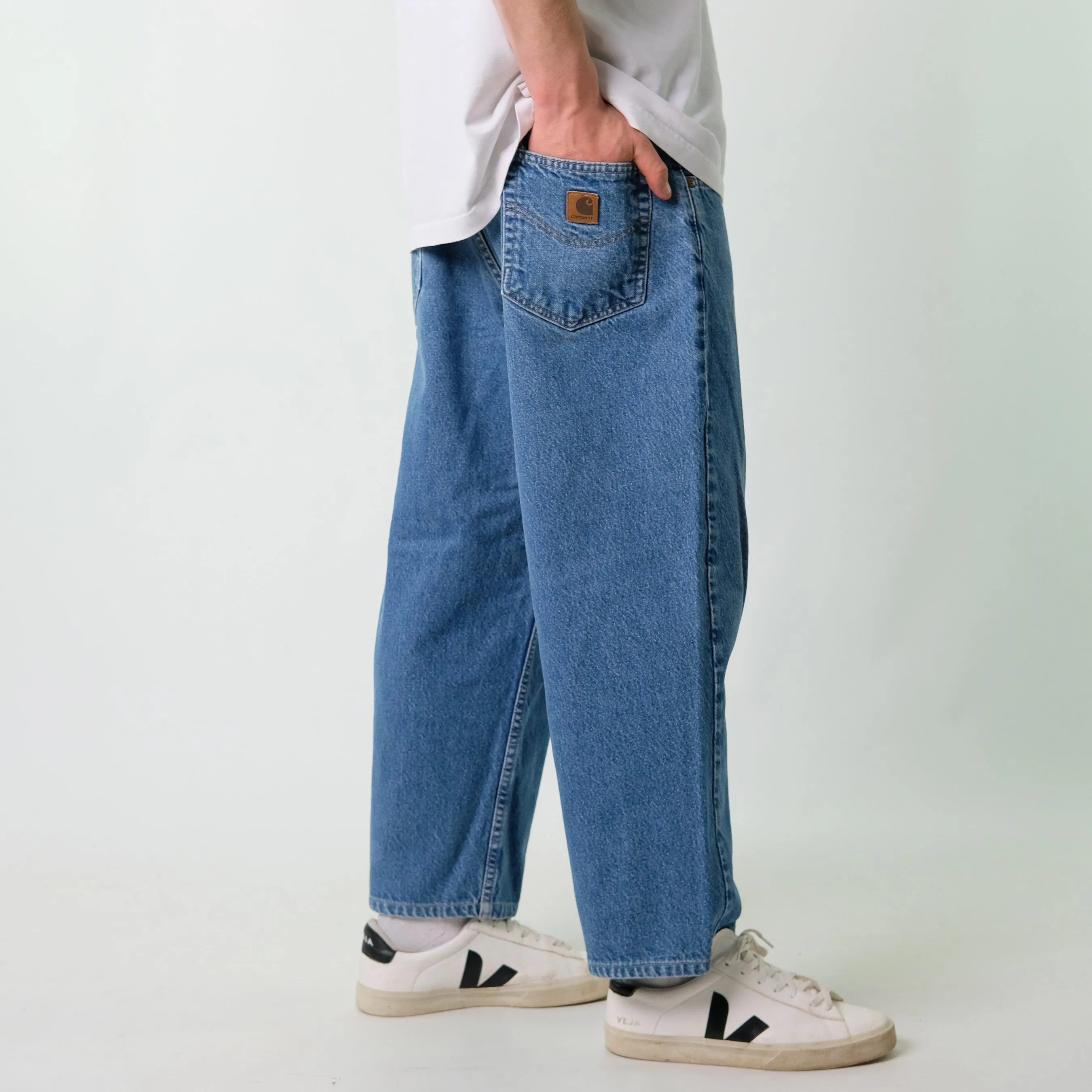 Blue y2ks Carhartt Denim Jeans Baggy Pants (38x32)