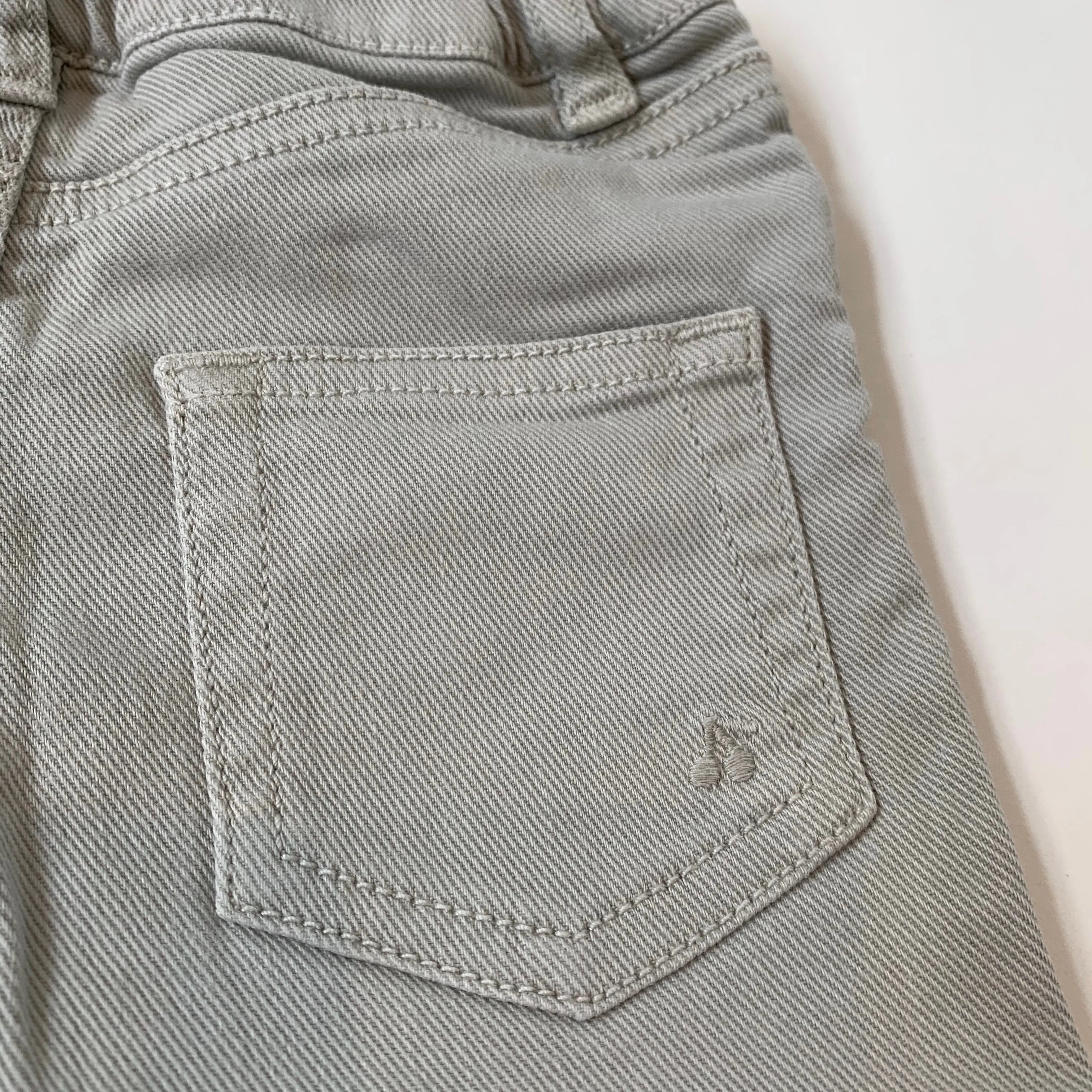 Bonpoint Grey Denim Jeans: 12 Months