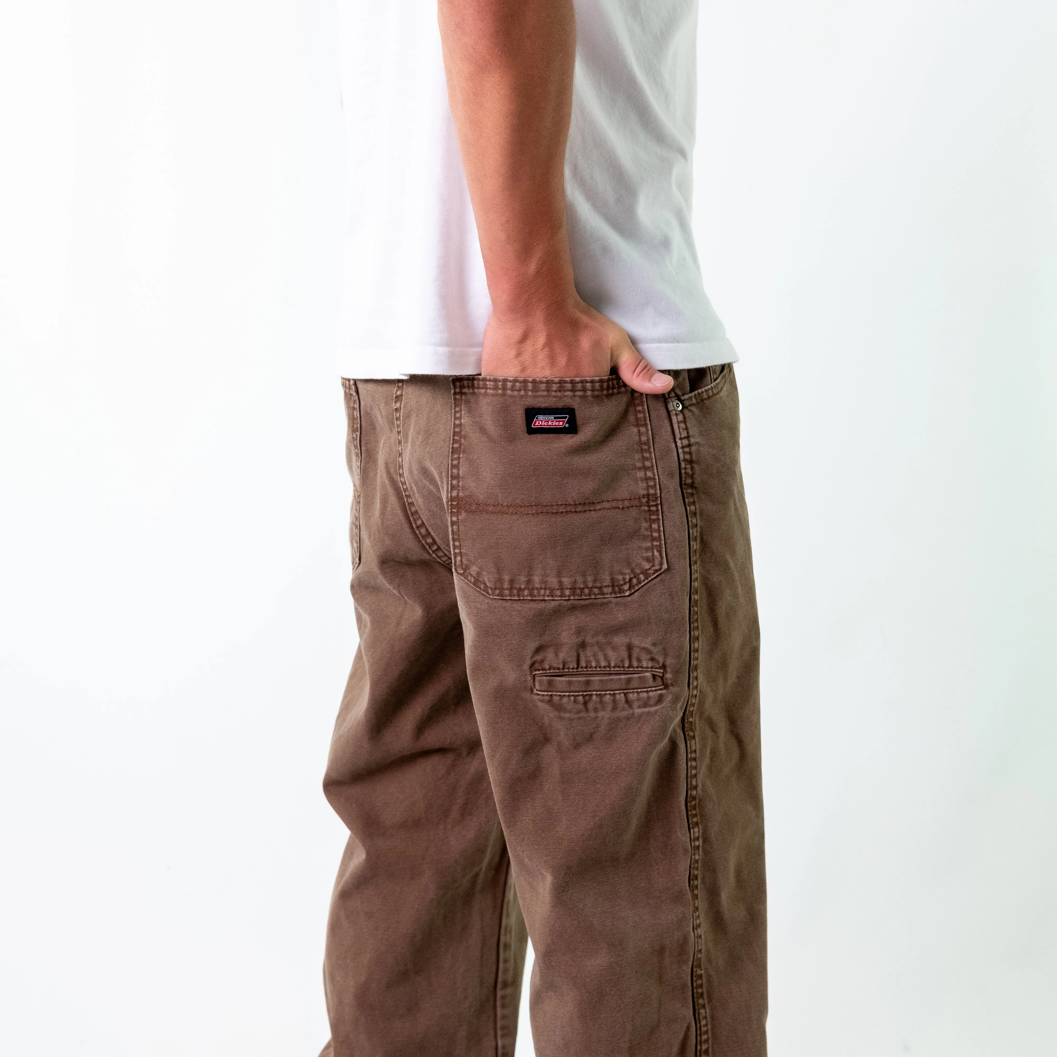 Brown y2ks Dickies Denim Carpenter Jeans Baggy Pants (36x30)