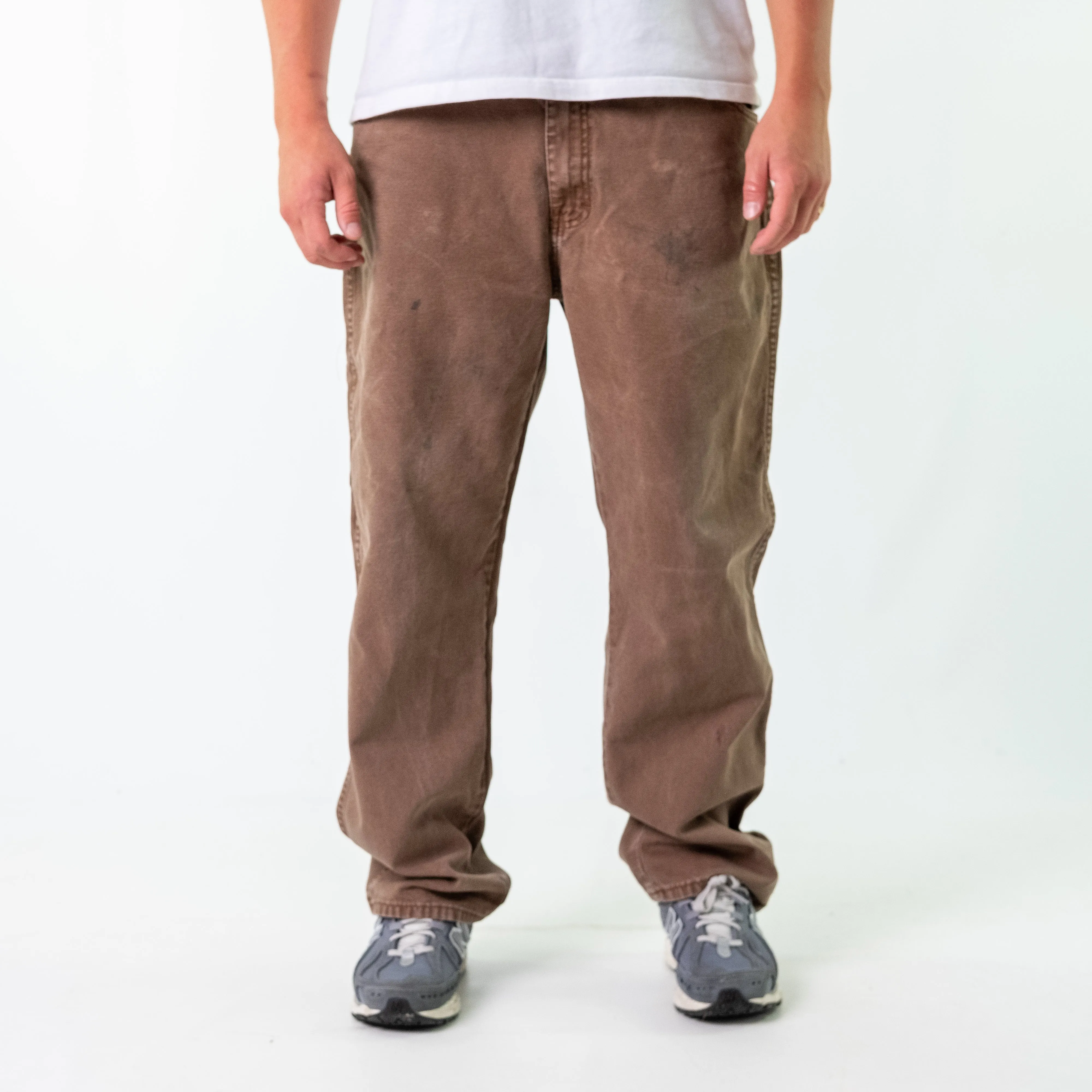 Brown y2ks Dickies Denim Carpenter Jeans Baggy Pants (36x30)