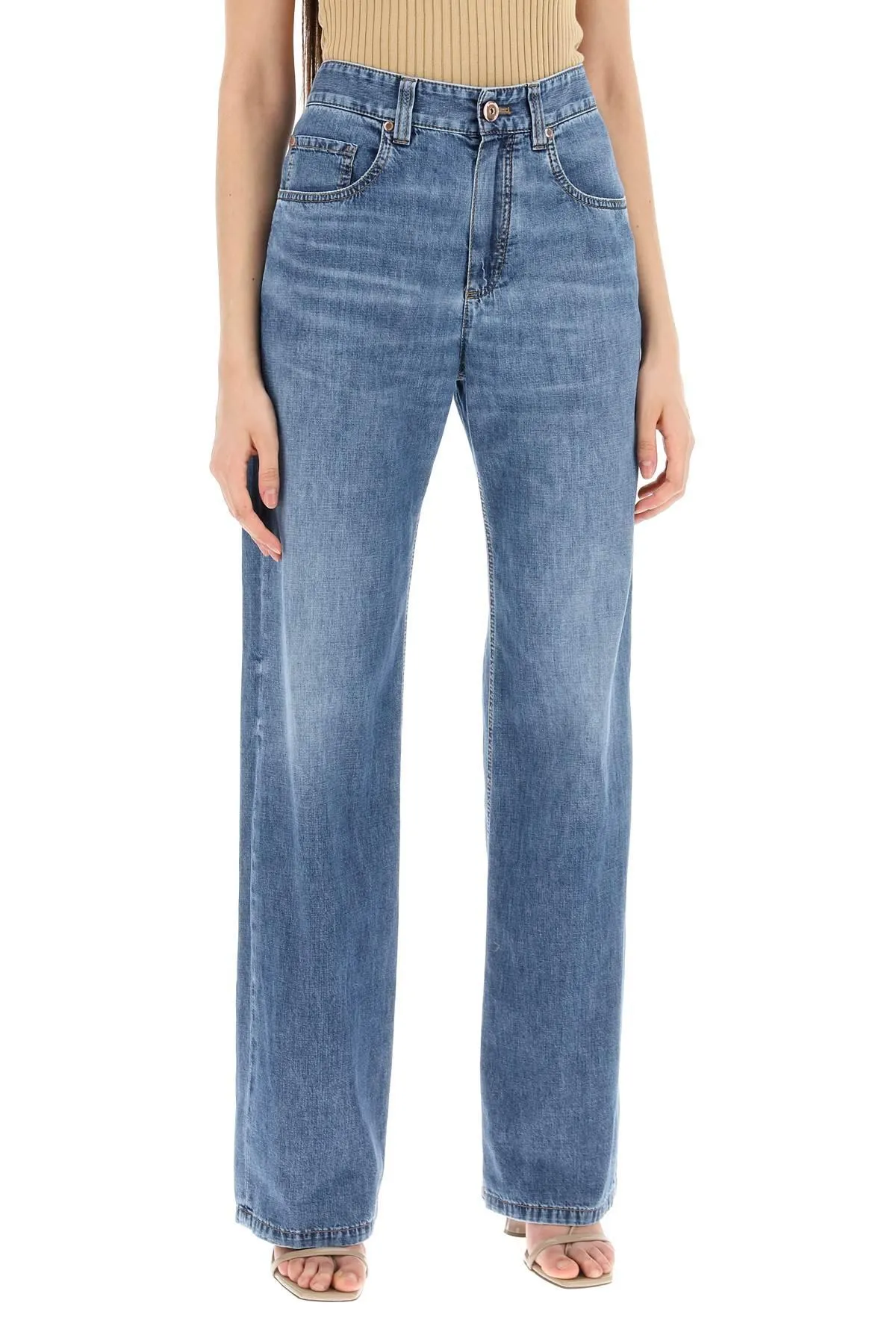 Brunello Cucinelli    Brunello Cucinelli Loose Cotton Denim Jeans In Nine Words