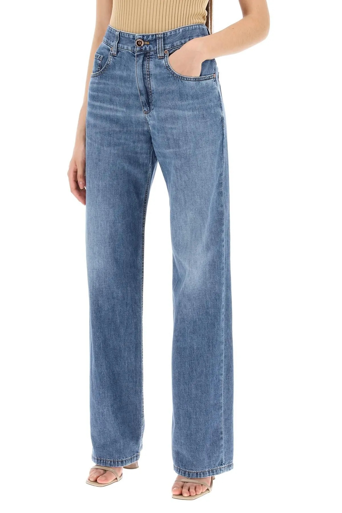 Brunello Cucinelli    Brunello Cucinelli Loose Cotton Denim Jeans In Nine Words