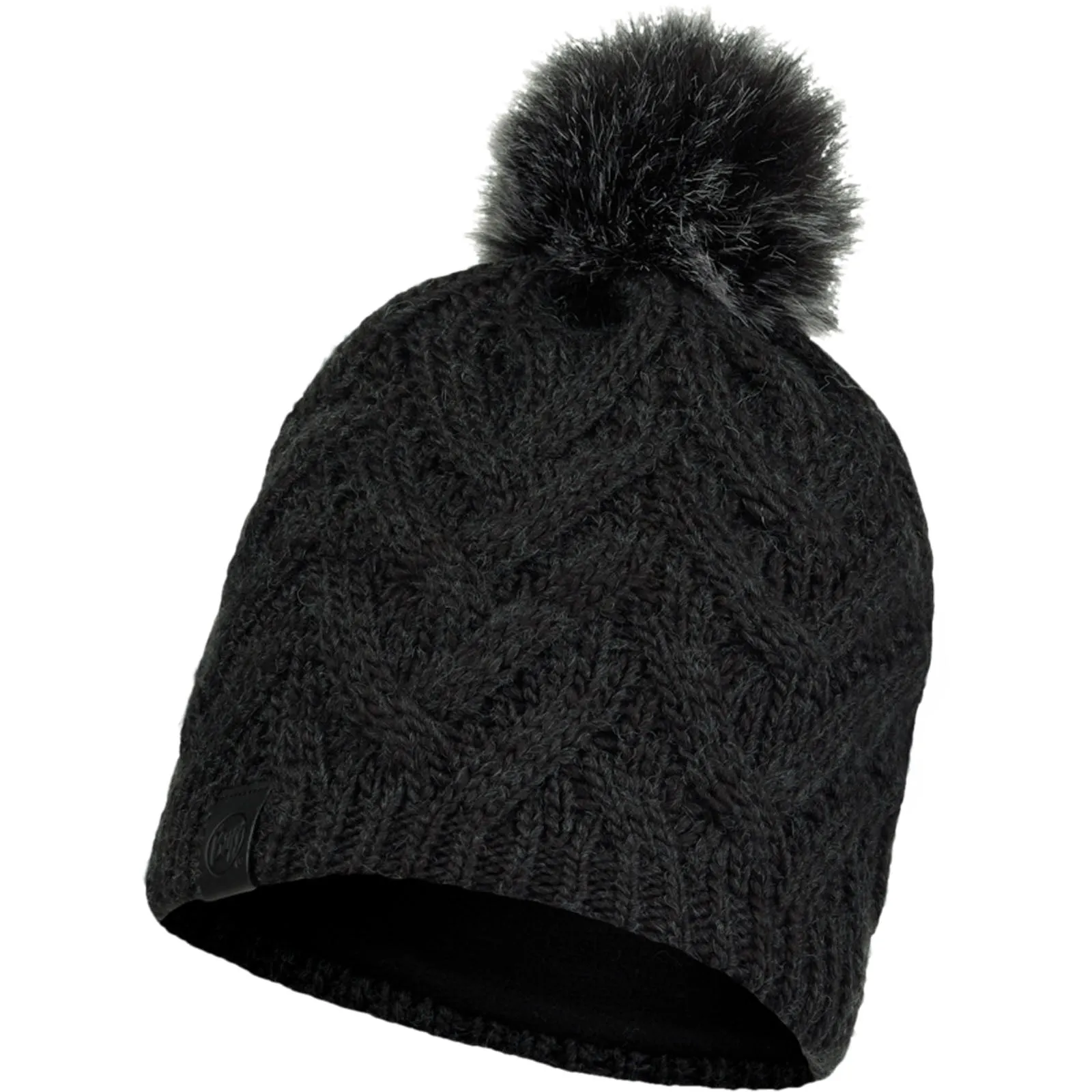 Buff Unisex Knitted Fleece Lined Bobble Hat