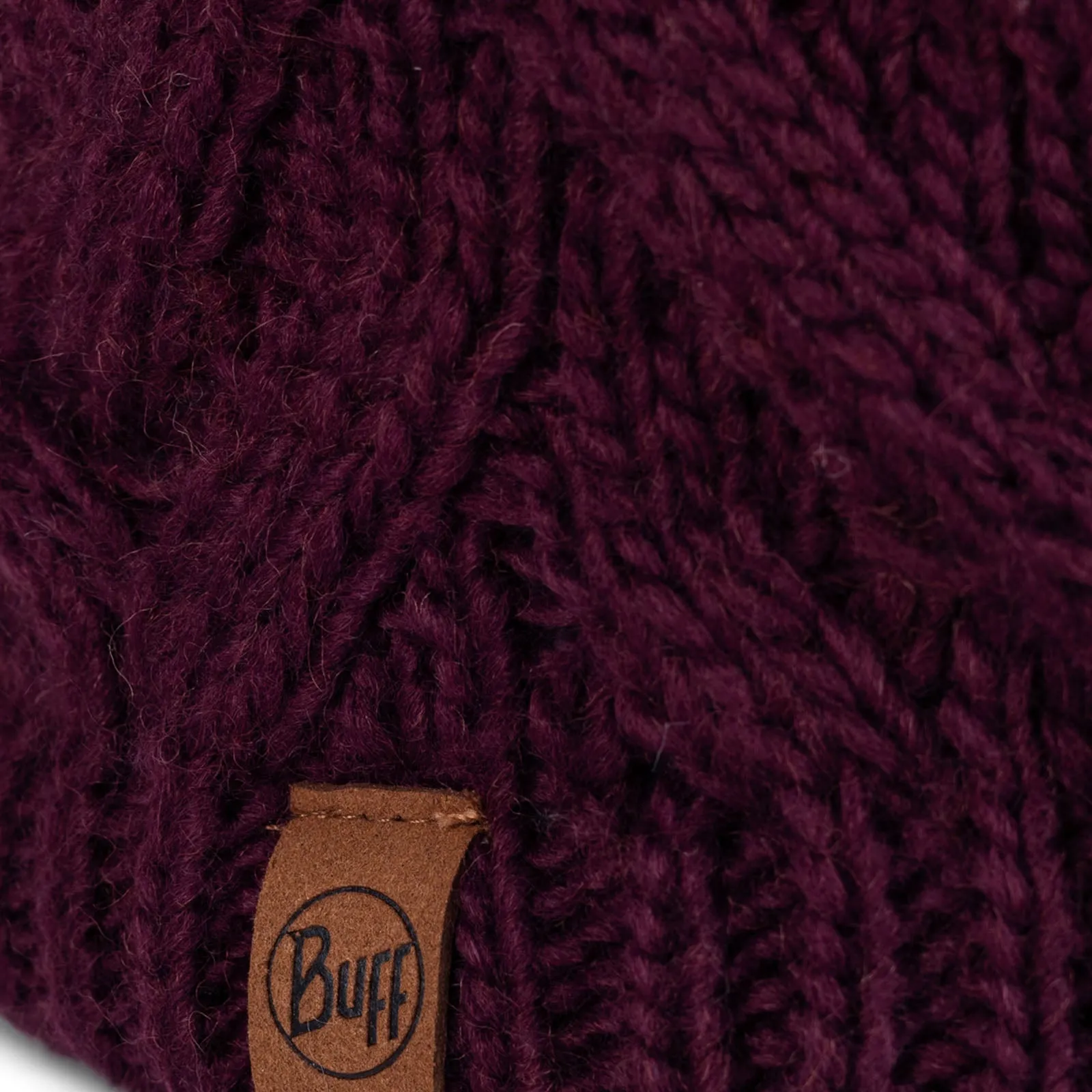 Buff Unisex Knitted Fleece Lined Bobble Hat