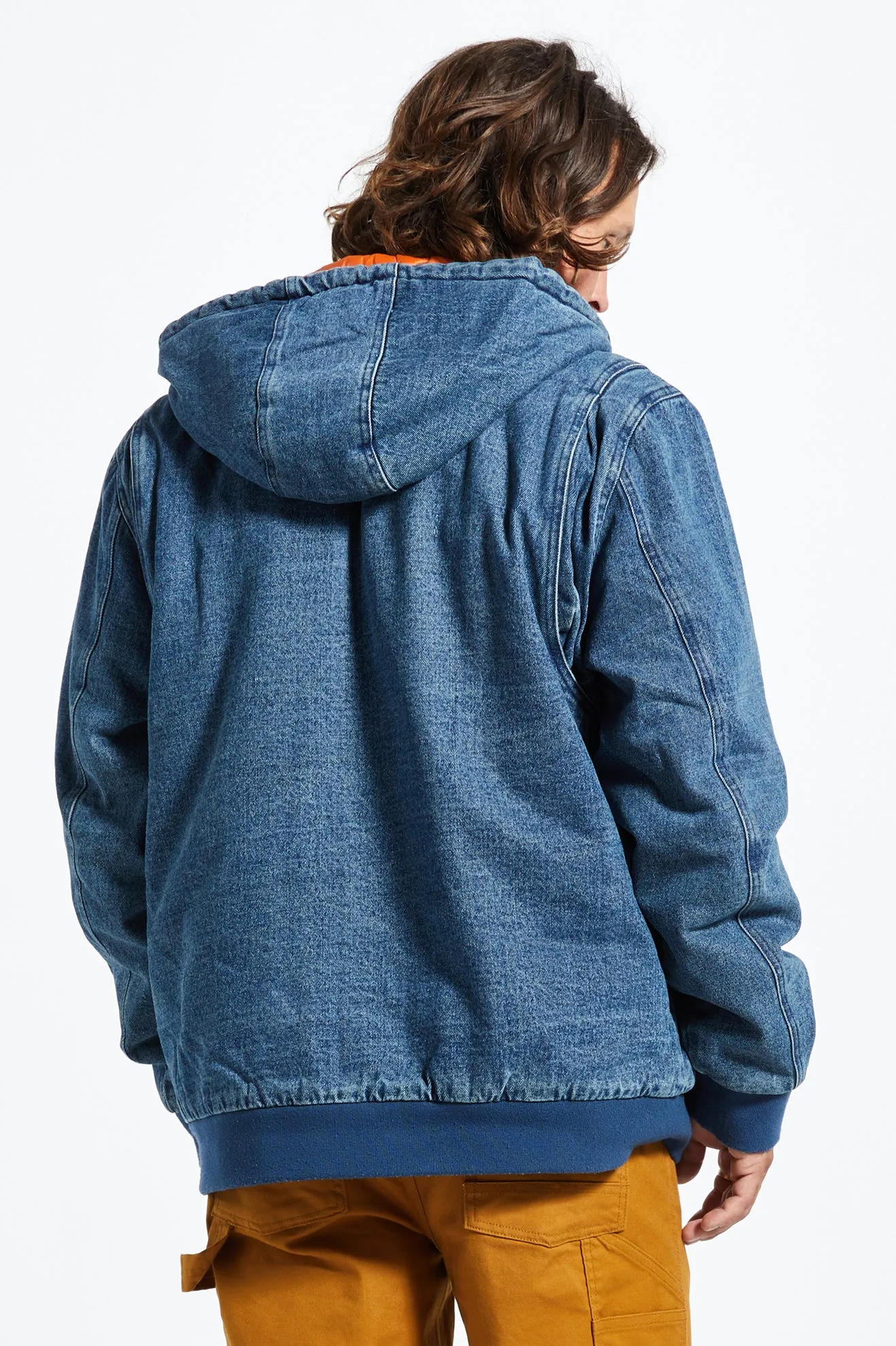 Builders Zip Hood Jacket - Medium Wash Indigo