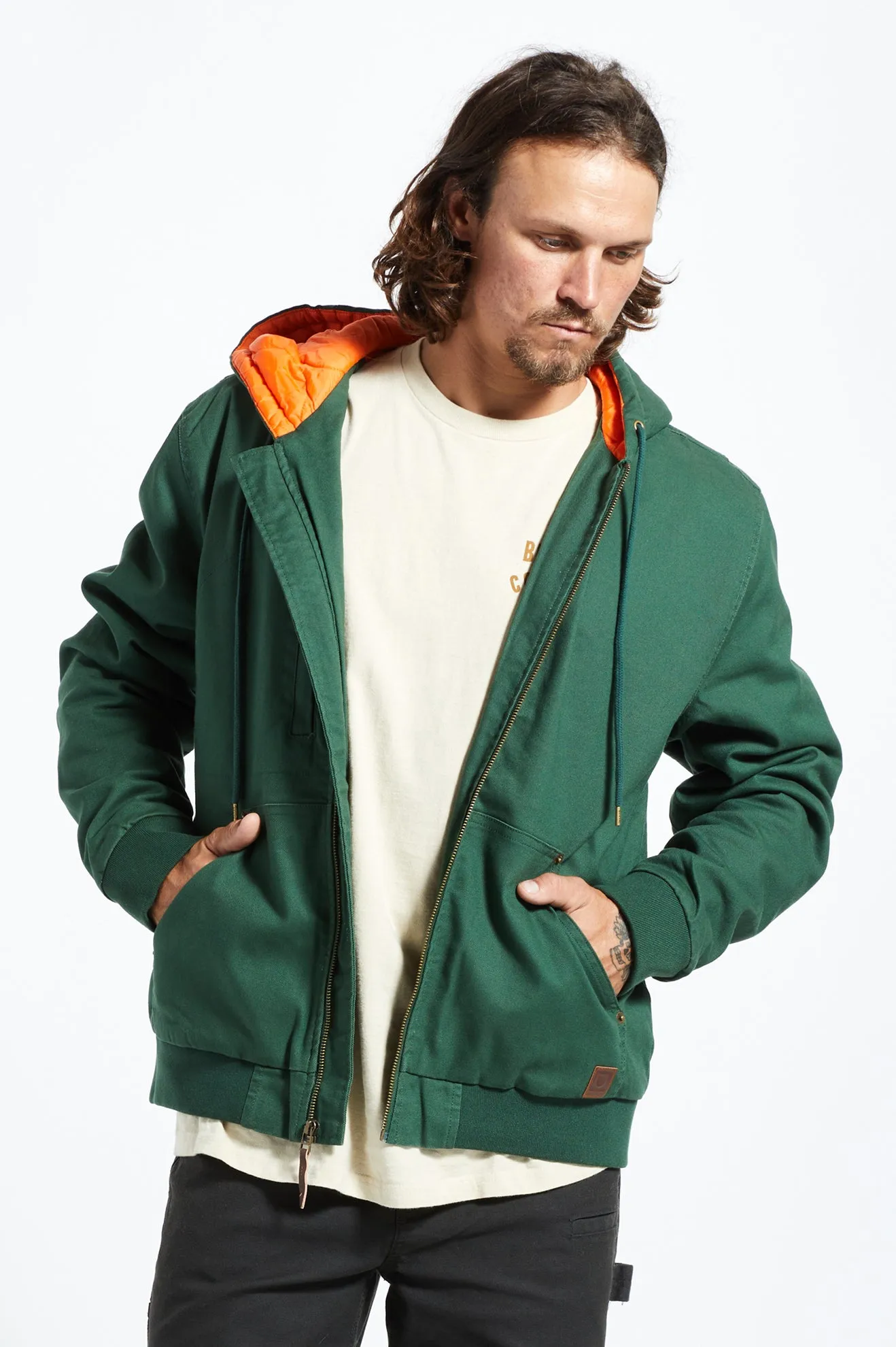 Builders Zip Hood Jacket - Pine Needle