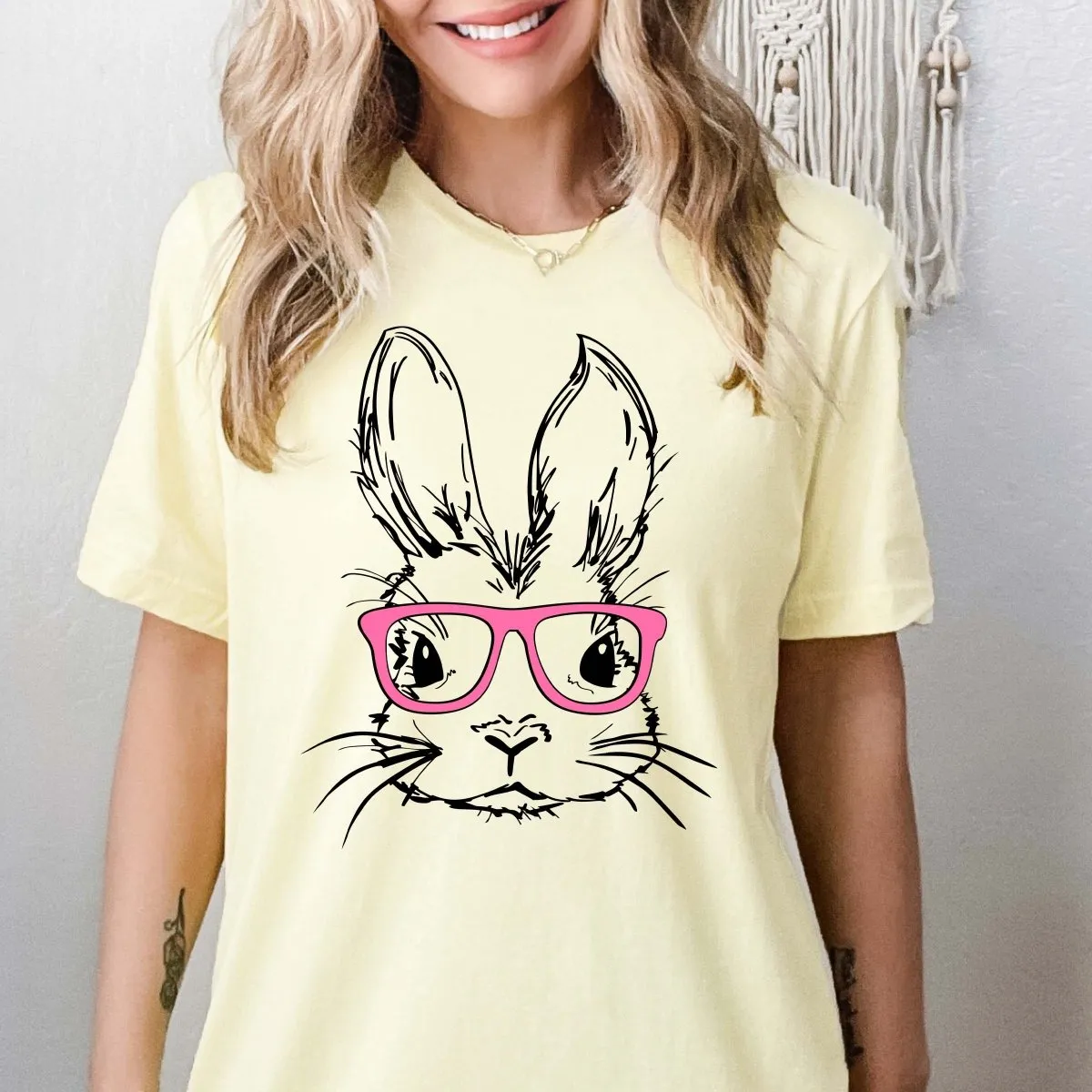 Bunny With Glasses Bella Tee