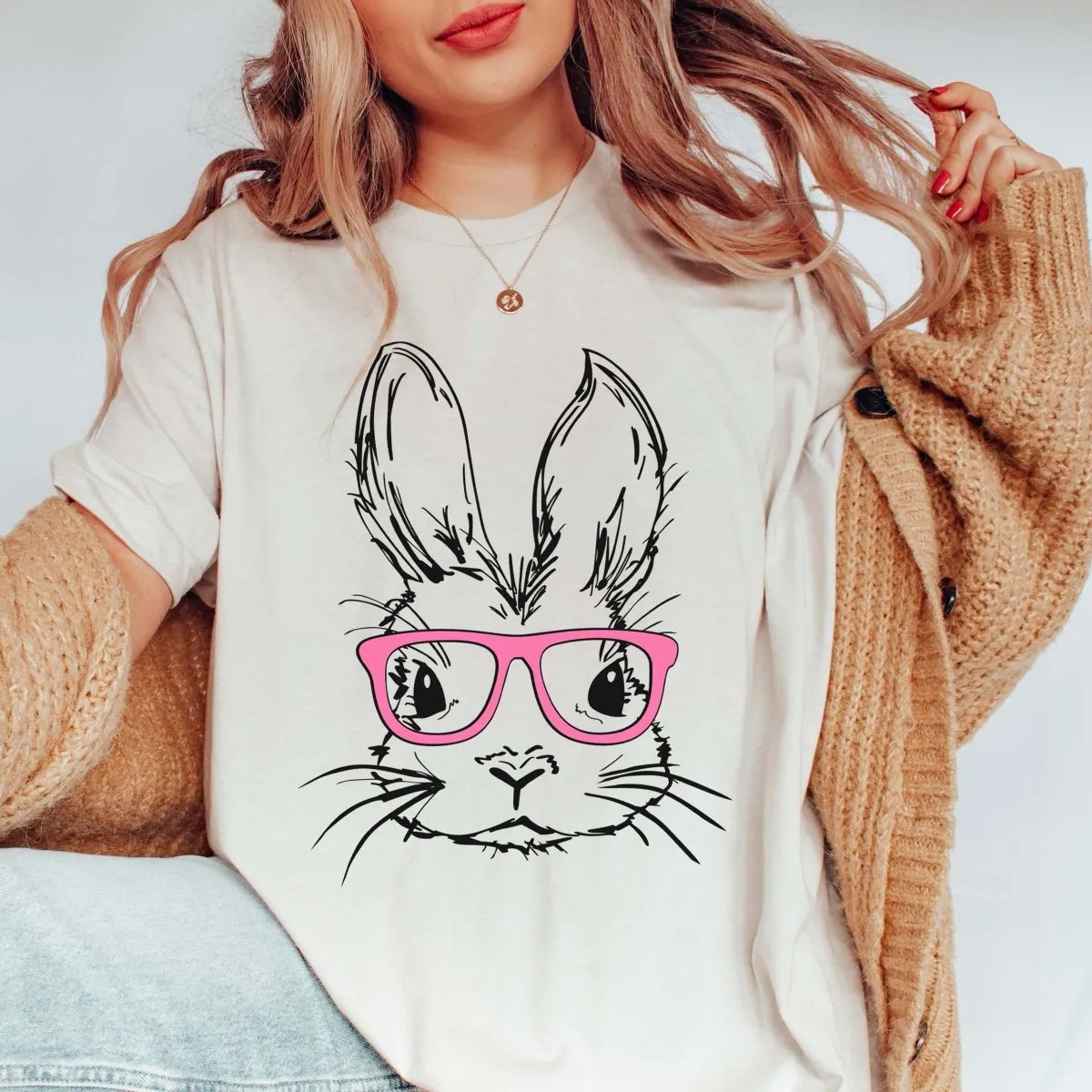 Bunny With Glasses Bella Tee