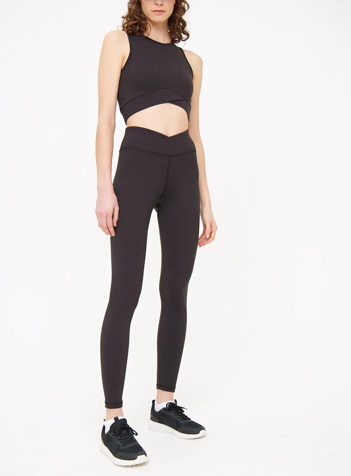 Buy Active Black Wrap Waist Leggings  S | Sports leggings | Tu