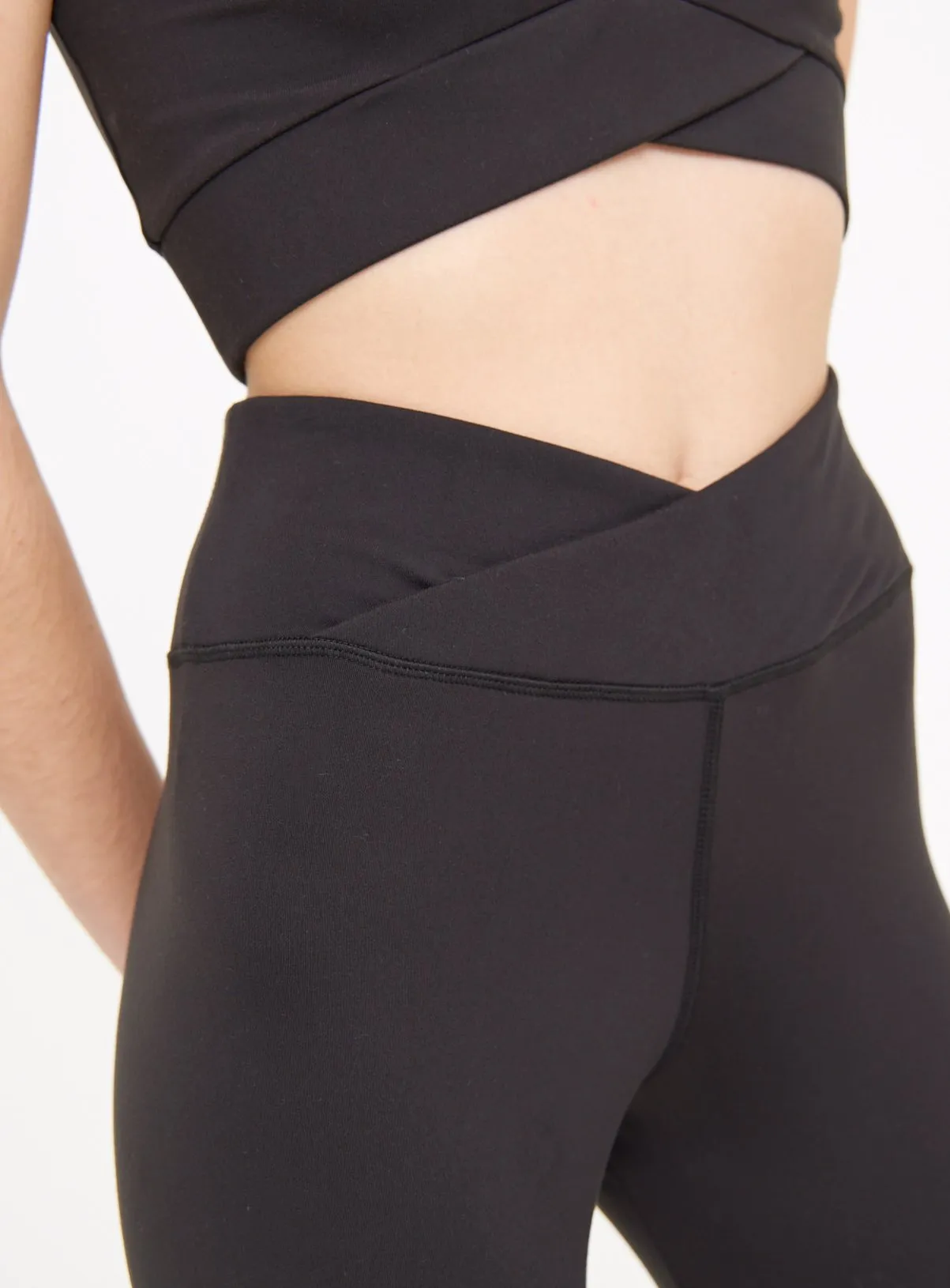 Buy Active Black Wrap Waist Leggings  S | Sports leggings | Tu