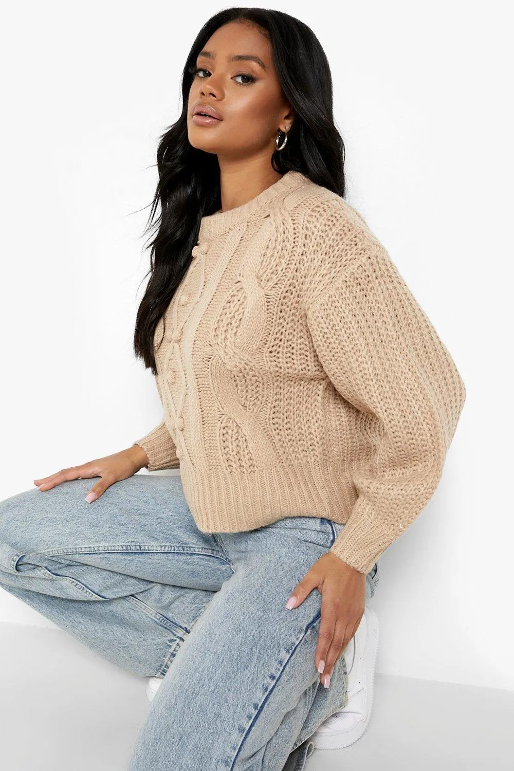 Cable Bobble Knit Sweater