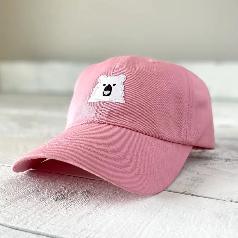 Camp Hat (Pink + Lil White Bear)