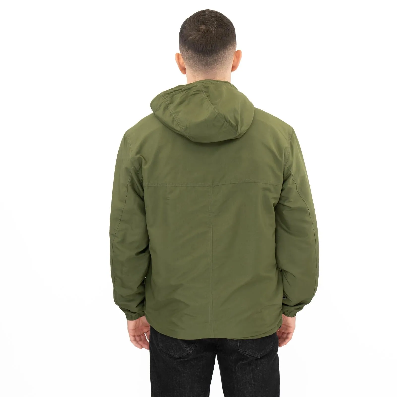 Carhartt WIP Mens Windbreaker Jackets SUMMER Green Lightweight Hooded with Pockets