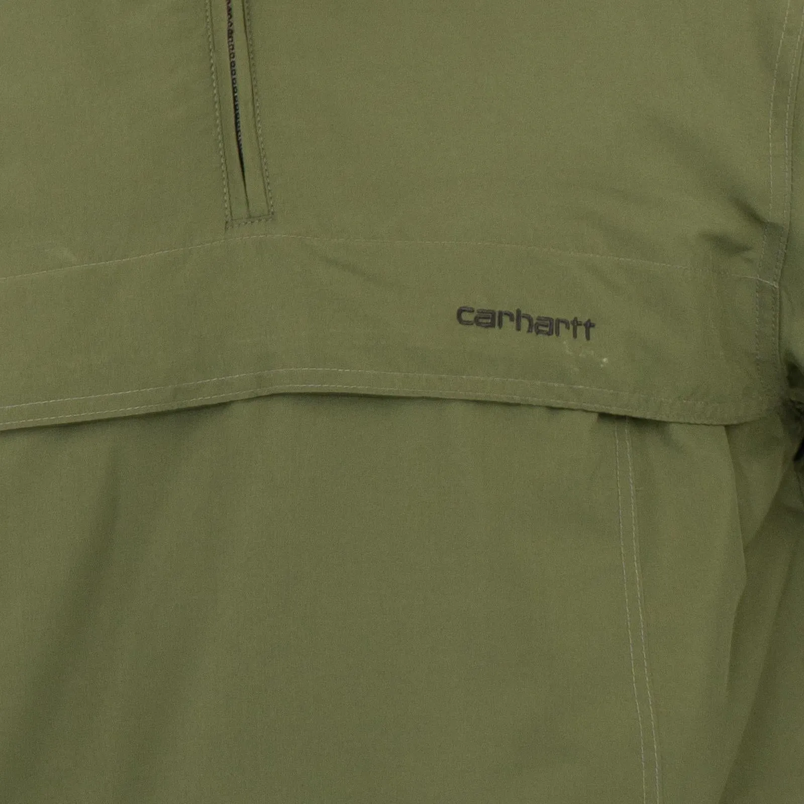 Carhartt WIP Mens Windbreaker Jackets SUMMER Green Lightweight Hooded with Pockets