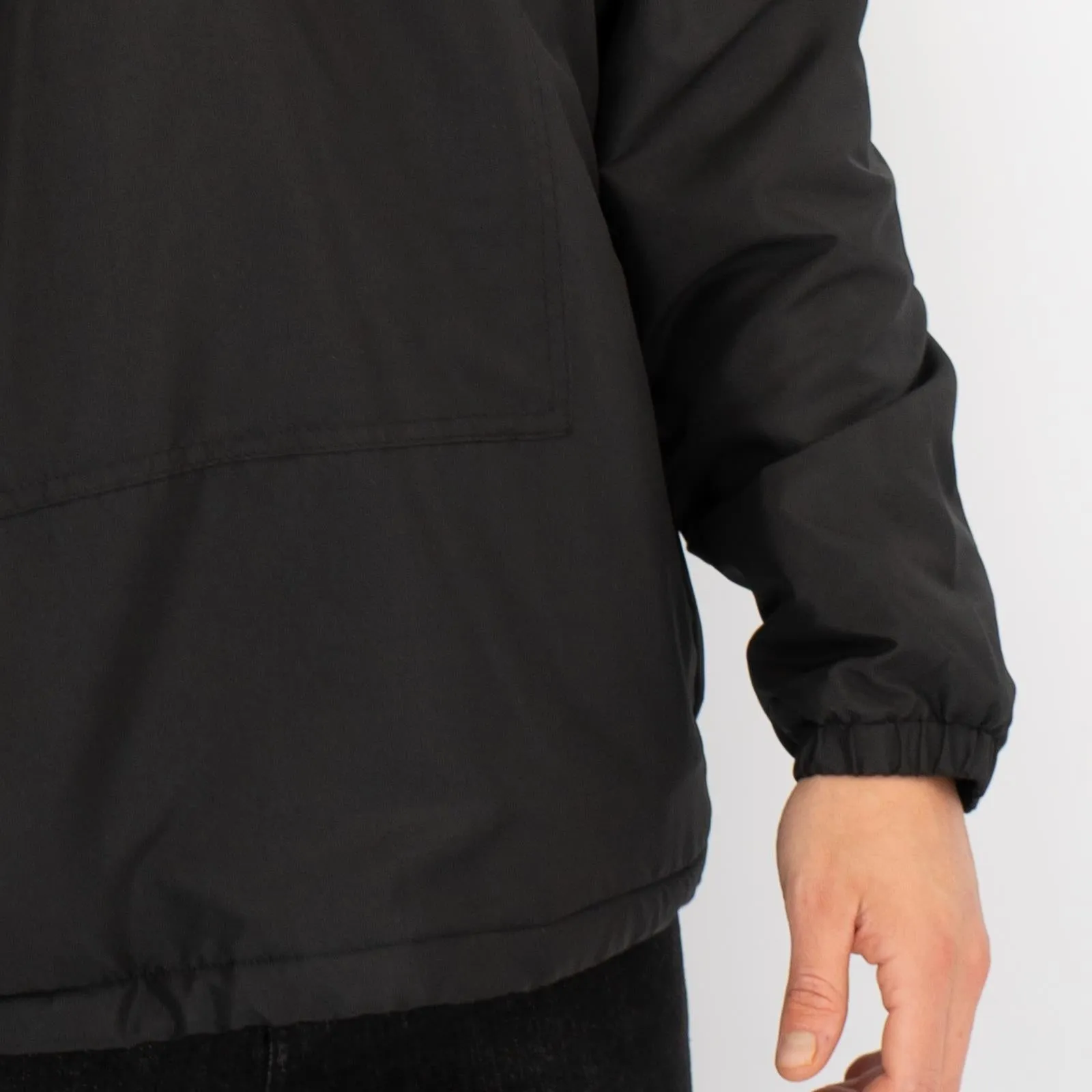 Carhartt WIP Mens Windbreaker Jackets WINTER Fleece Lined Pullover Black