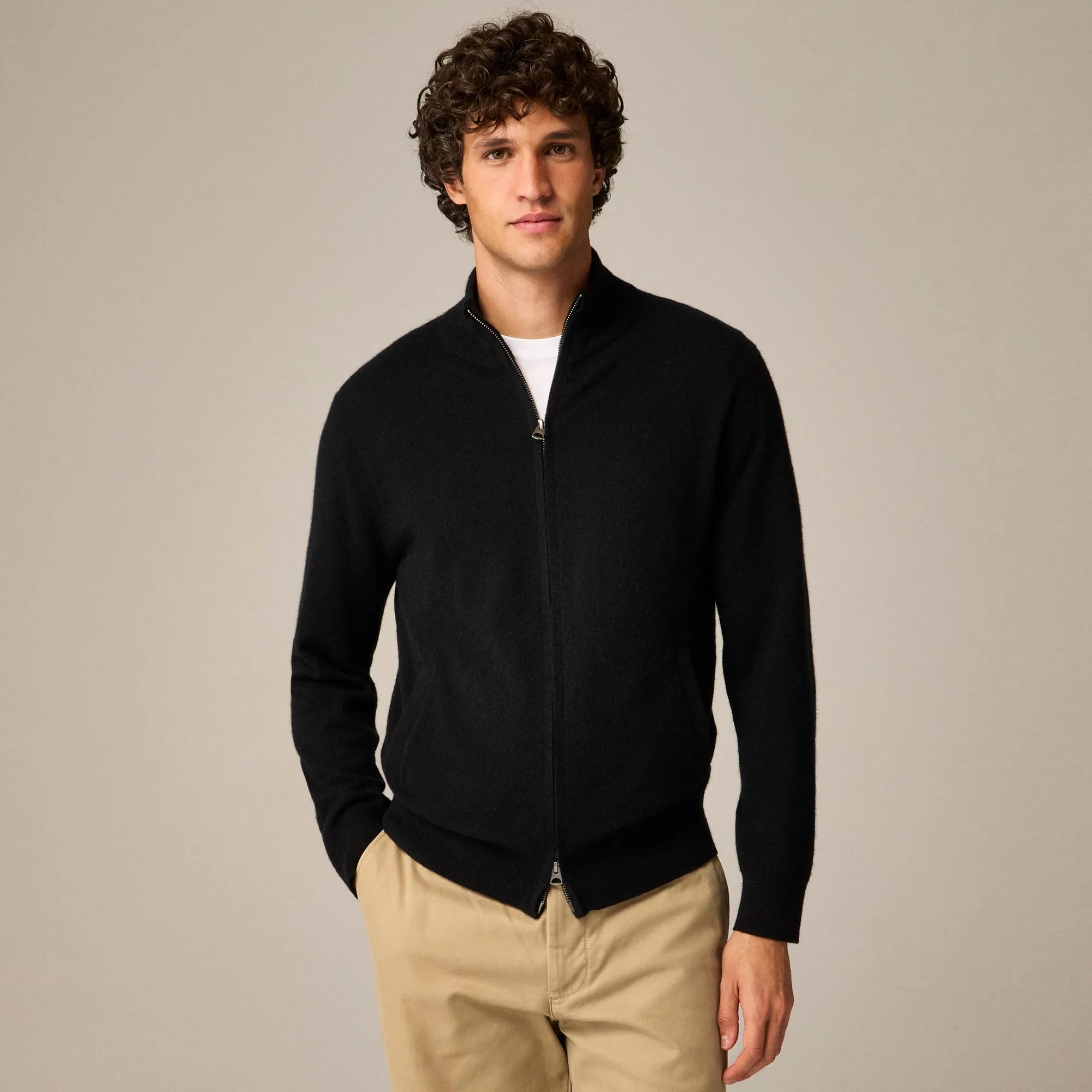 Cashmere full-zip sweater