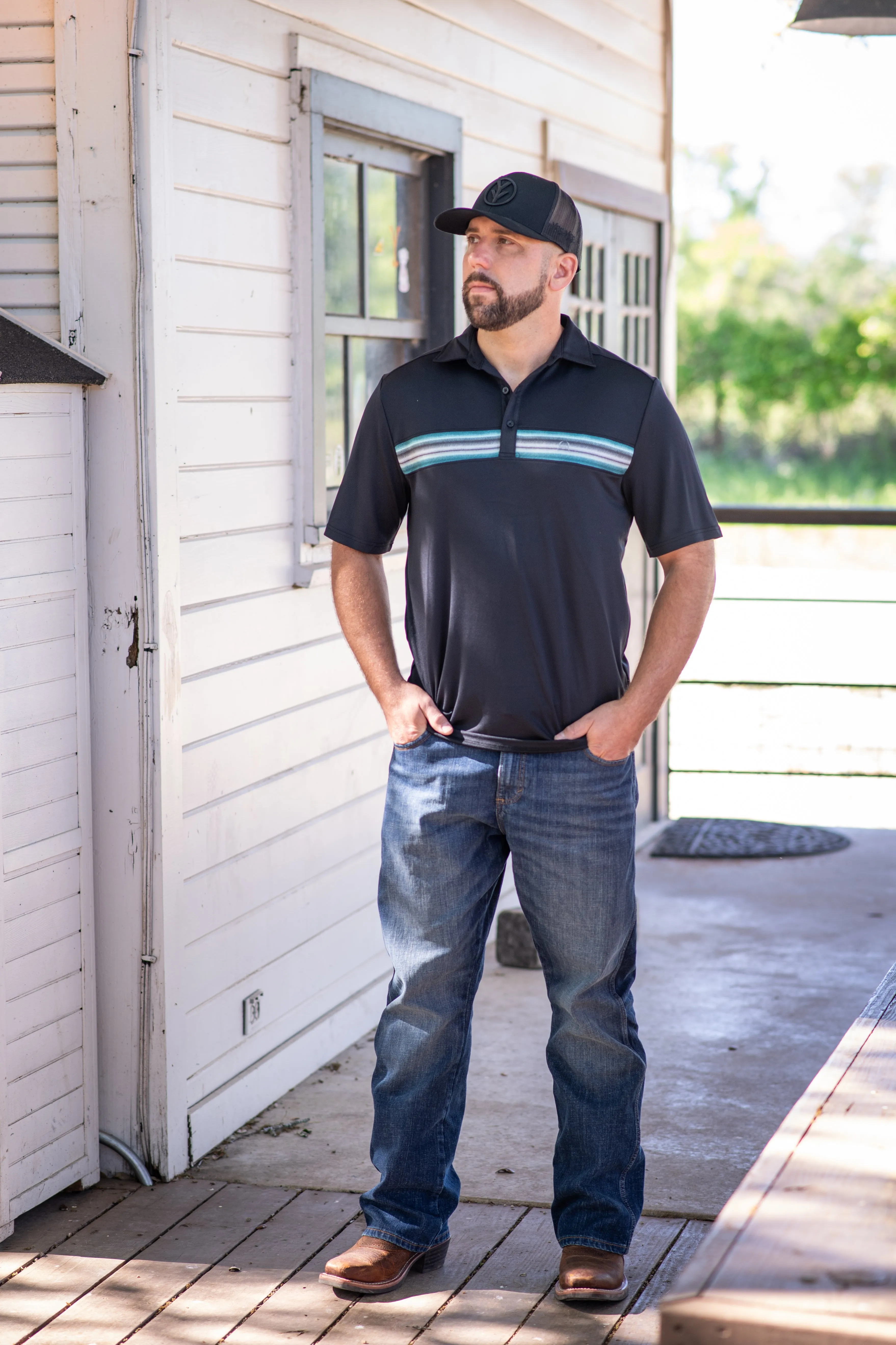 Cinch Arena Flex Black Polo