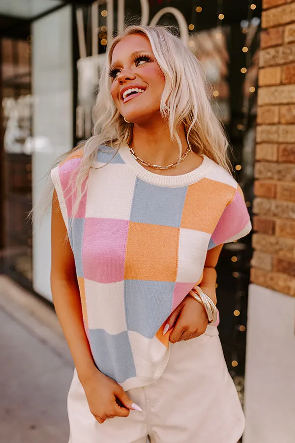 Cinnamon Lane Sweater Vest In Cream