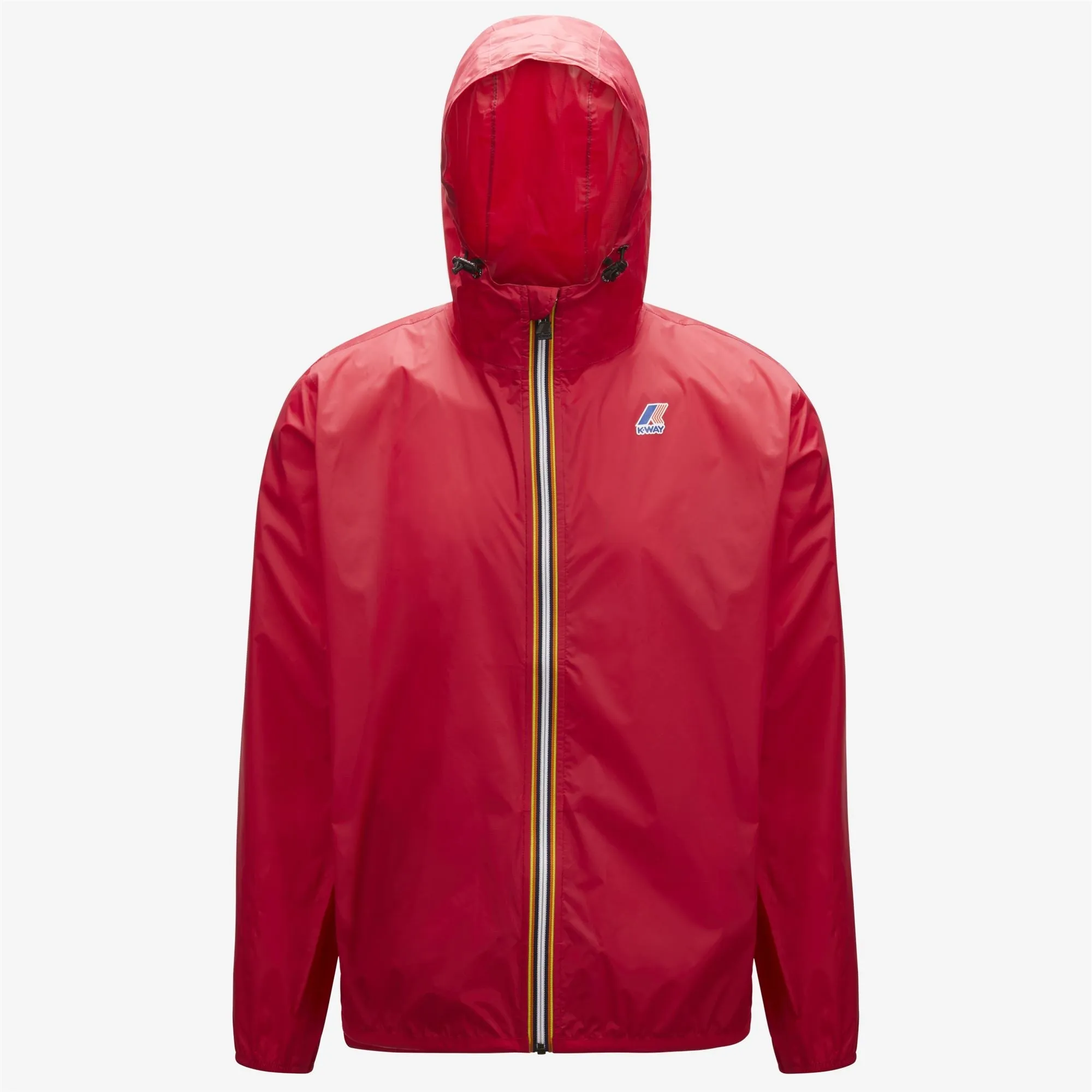 Claude - Unisex Packable Full Zip Waterproof Rain Jacket in Red Berry