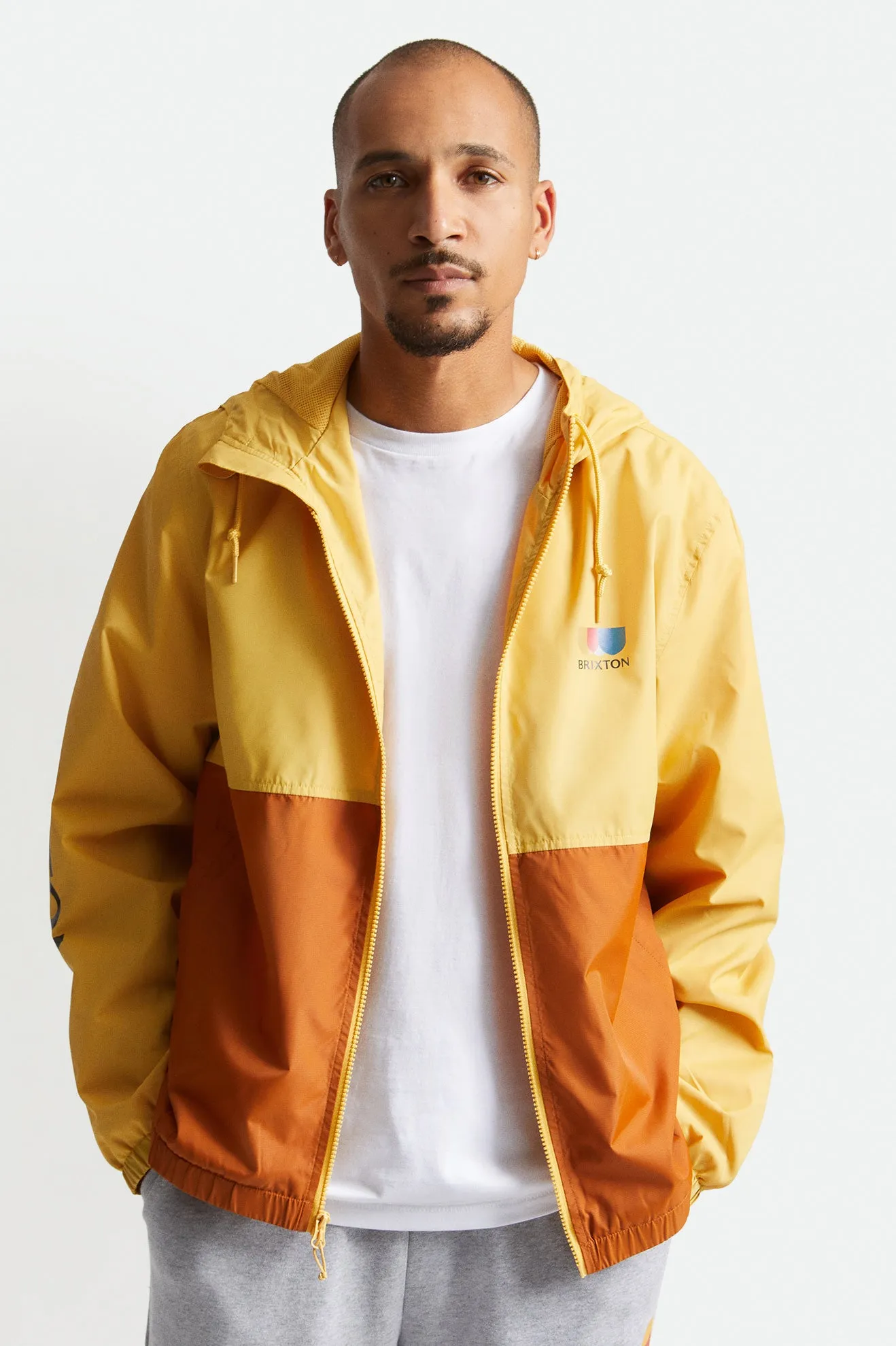 Claxton Alton Lightweight Zip Hood Jacket - Weller Yellow/Caramel