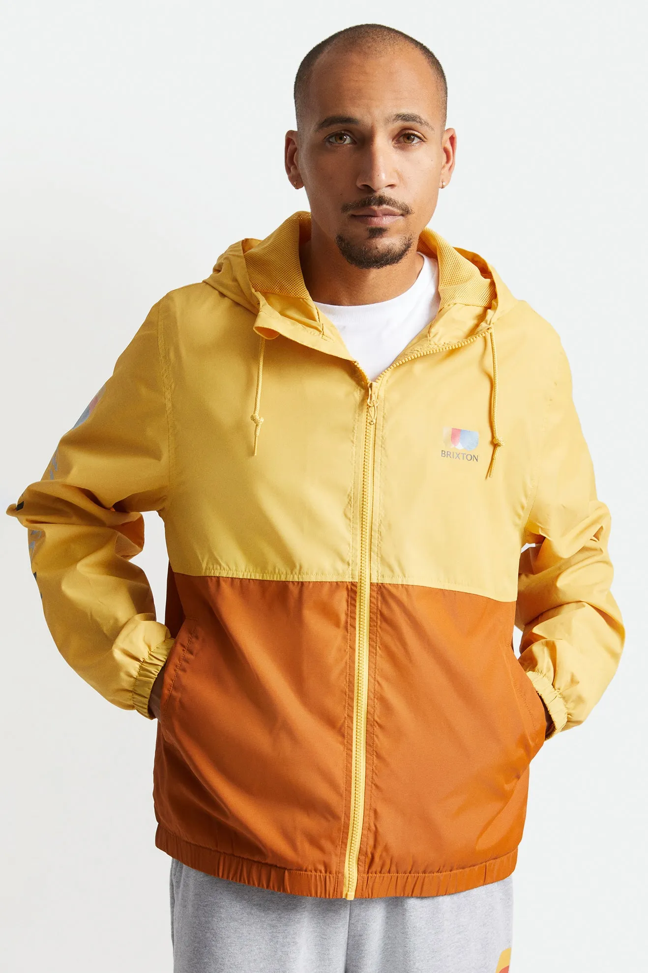 Claxton Alton Lightweight Zip Hood Jacket - Weller Yellow/Caramel