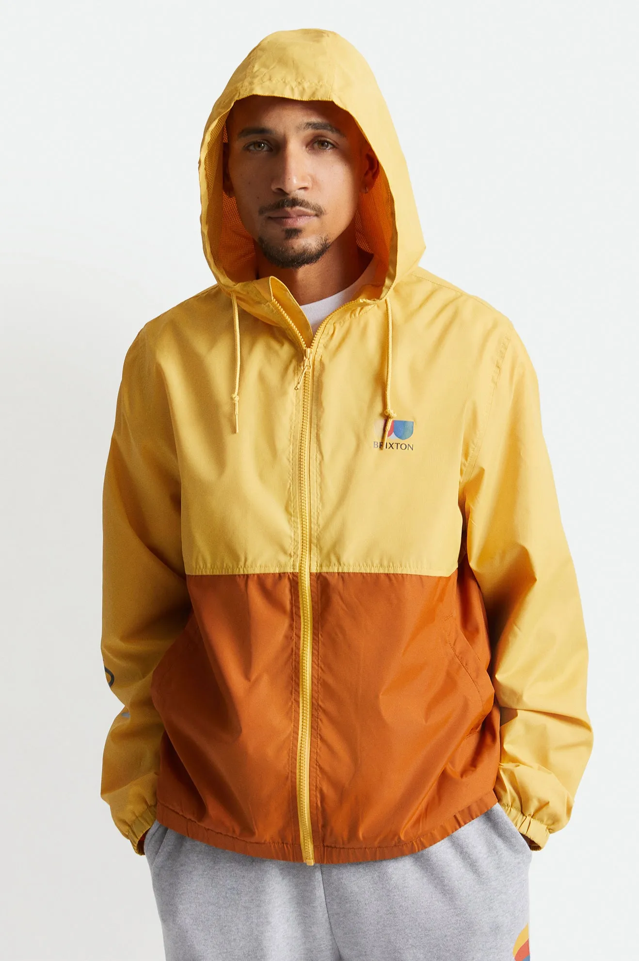 Claxton Alton Lightweight Zip Hood Jacket - Weller Yellow/Caramel